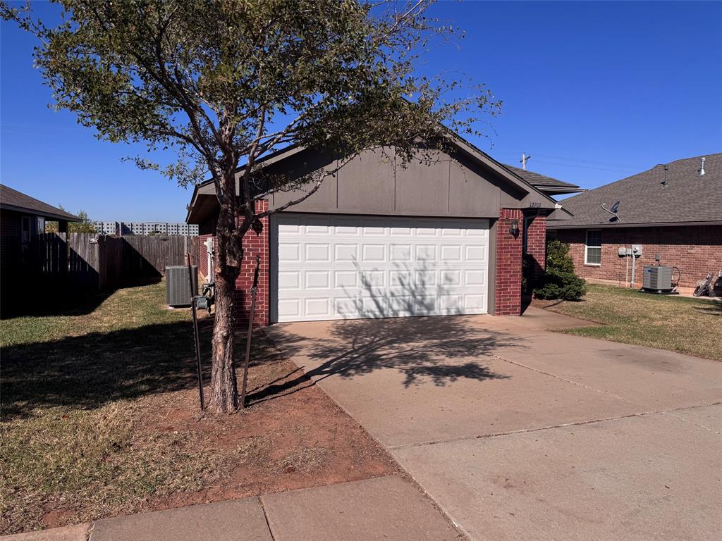 New paint and carpet in this highly desirable 3 bedroom, 2 bathroom home that backs up to Chisholm Creek Fields.  Engineered hard wood floors in living room and hallway.  Primary suite with walk in closet and private bathroom.  Rear entry to fenced yard with patio.  All appliances including refrigerator are included!  Two car garage with automatic opener.  Ready to move in!  Invite your family and friends over for the holidays.