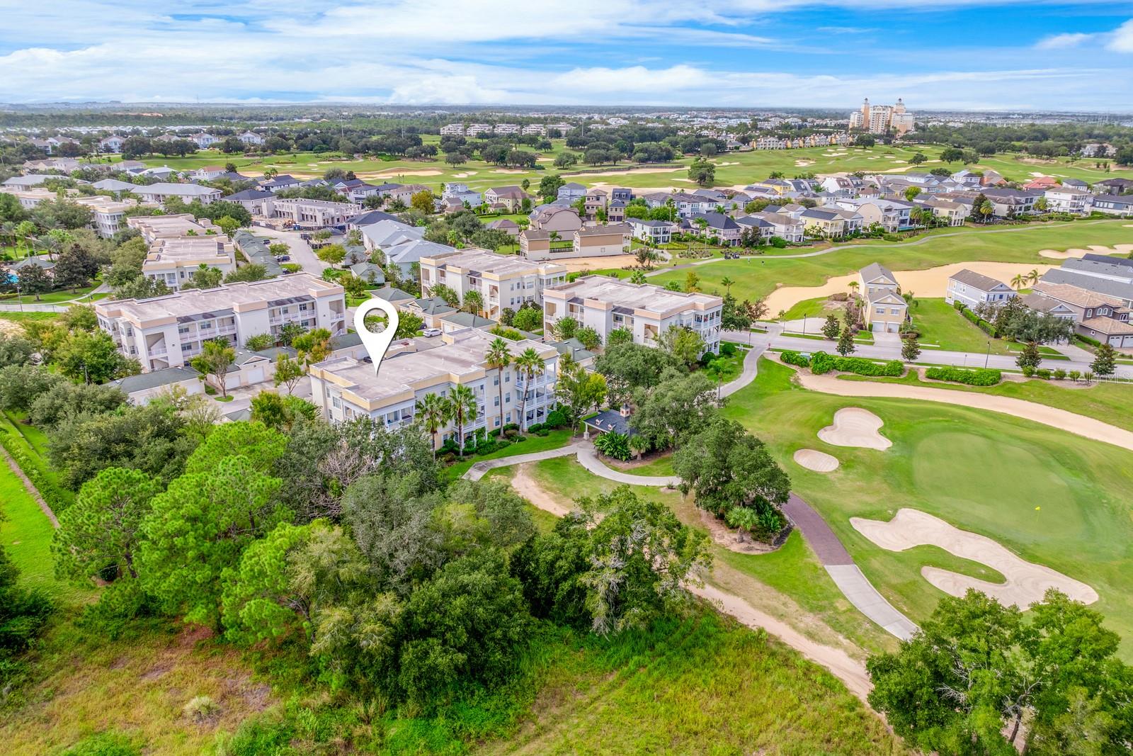 Virtually Staged. Seller may consider buyer concessions if made in an offer** Welcome toyour personal retreat in the heart of Reunion’s premier golf community - The Terraces! This gorgeous second floor condo captures the best ofRESORT STYLE LIVING and effortless elegance, just MINUTES FROM DISNEY PARKS and Central Florida’s world-class attractions. Inside you willbe greeted by a light, bright OPEN CONCEPT layout with TILE & LUXURY VINYL PLANK FLOORS throughout - no carpet here! Natural light pours inthrough four sets of French doors, leading to an expansive WRAP AROUND BALCONY with breathtaking GOLF COURSE VIEWS. Whether you areenjoying a morning cup of coffee or unwinding after a day at the parks, this balcony offers the perfect setting. The kitchen blends style andcomfort with UPDATED STAINLESS STEEL APPLIANCES, newer fixtures, pantry storage, a BUILT-IN BREAKFAST NOOK surrounded by windows,and a breakfast bar that is ideal for casual dining or entertaining. Your PRIMARY SUITE is a true escape – complete with a decorative tray ceiling,crown molding (also in the main living!), a private en-suite bath, and an EXTENDED WALK-IN CLOSET. Pride of ownership shines throughout withthoughtful upgrades: Luxury vinyl plank flooring (2021), upgraded porch fans (2021), A/C compressor replaced (2022), and annual air duct andA/C maintenance, plus a dryer vent cleaning in (2024). The home also includes a 1-CAR GARAGE for dedicated parking with storage space, andGATED ACCESS for added peace of mind. Meticulously constructed to withstand Florida’s elements, this condo is ideal as a LOW MAINTENANCEprimary residence or home away from home! The Terraces at Reunion offers residents a clubhouse, resort pools, fitness center, tennis courts,playground, dog park, on-site restaurants and so much more! The quarterly fee also covers an array of amenities so you can focus on living, notupkeep. With stunning views, an unbeatable location, and a MOVE IN READY condition, this is your chance to live the Reunion Resort lifestyle luxurious, convenient, and absolutely unforgettable. There is so much to love – schedule your showing today and see why this one stands out!