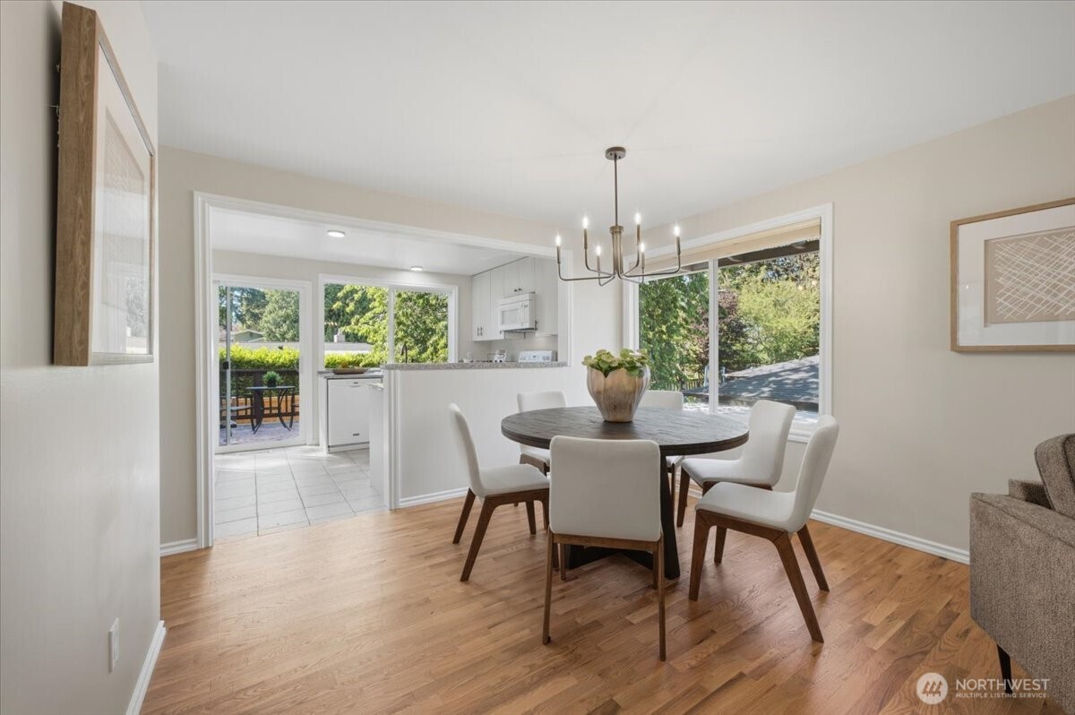 Spacious dining space