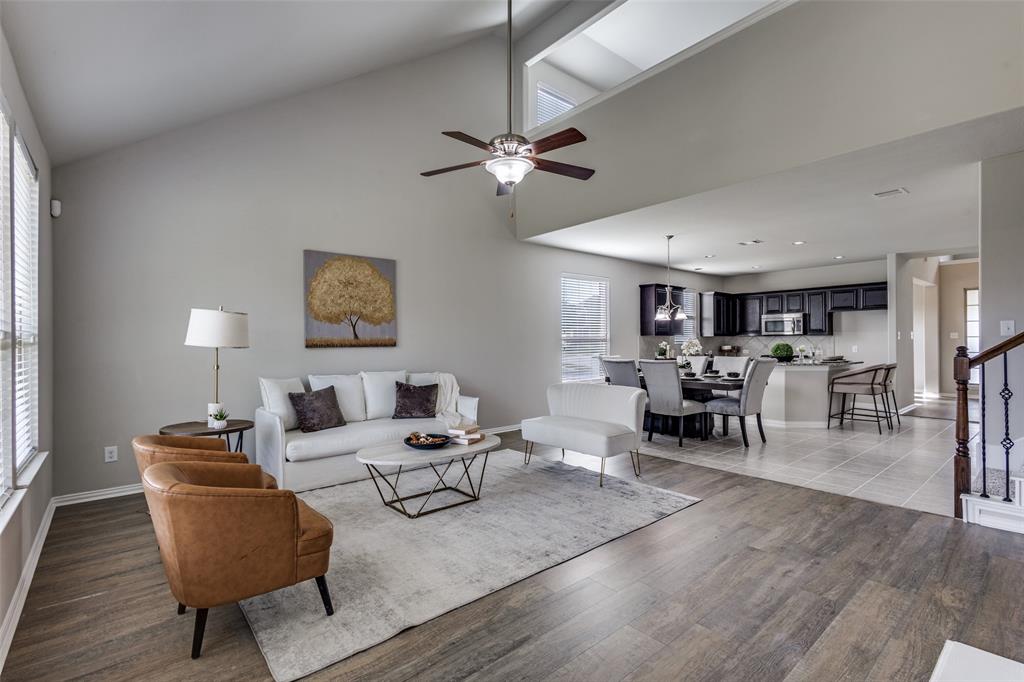 This beautiful home is located in a desirable neighborhood with new interior paint, new carpet and VLP flooring installed July 2022. She sits on a huge corner lot for privacy and lots of space! Walk in to an open foyer and a formal dining (or can be used as a study) to the right. LVP wood floors in entry, formal dining and family room. Enjoy cooking in the kitchen with stainless steel appliances, an island with granite countertops and lots of cabinetry storage.  Entertain in the living room with fireplace and high sloped ceiling. Relax in the master bedroom with high ceilings, a gorgeous master bath with separate shower and tub, deco accents, dual sinks and walk-in closet. Go upstairs to a large game room that overlooks the living room. There are 3 additional spacious bedrooms and 1 full bath. Enjoy the huge backyard with a cover patio! Close access to 75 and 380, near Costco, Target, lots of restaurants and shopping.