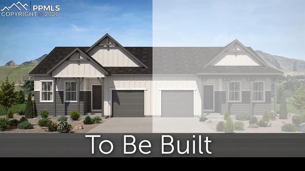 To-be-built Valley ranch plan with 1 car garage in the Greenways Cadence Collection neighborhood. 2 bedroom, 2 bath home. This home is one side of a duplex. Kitchen features granite countertops, island that seats 3, pantry, and stainless steel appliances. The main level primary bedroom hosts a walk-in closet. The primary bath showcases a shower with seat and vanity with double sinks. The primary bedroom is separated from the secondary bedroom creating a quiet, serene space. Enjoy the outdoors on the rear patio accessed from the great room. Home comes equipped with air conditioning, smart home package and radon mitigation system. Home is located in a covenant protected community. Seller incentives available. Full yard xeriscaping included.