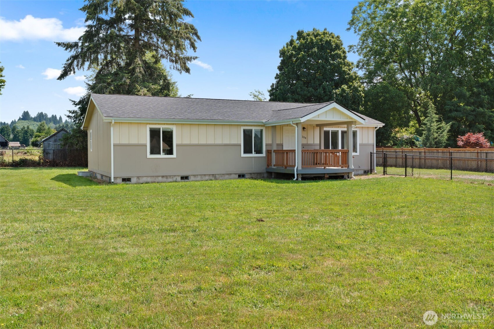 Don’t miss this spacious, modern 2022 built home on a generous half acre lot in the peaceful community of Mossyrock. This move in ready home offers a desirable open concept layout with vaulted ceilings, abundant natural light, & modern finishes throughout. The spacious kitchen features stainless steel appliances, abundant cabinetry, generous counter space, & flows seamlessly into the dining & living areas, making it ideal for everyday living & entertaining. Featuring 3 bedrooms & 2 bathrooms, the private primary suite includes a walk in closet, built in vanity nook, & an en suite bathroom. The level, partially fenced half acre lot offers room for gardening, outdoor activities, a future shop, or RV parking. Enjoy the convenience of in town services while maintaining a peaceful small town setting. Conveniently located just minutes from schools, parks, shopping, restaurants, medical services, & everyday amenities. Just minutes from Mayfield Lake & Riffe Lake, you'll enjoy boating, fishing, hiking, camping, & year round recreation. Whether you're looking for a full time residence or the perfect Pacific Northwest retreat, this home offers comfort, convenience, & an exceptional location.