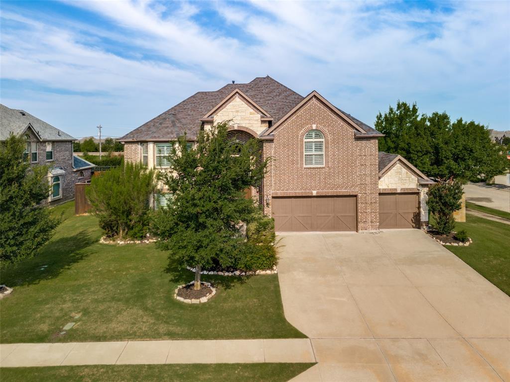 Welcome to your dream home in the highly acclaimed Prosper ISD! Perfectly situated on a desirable corner lot, this stunning two-story residence offers the ideal blend of space, comfort, and luxury.Boasting 5 spacious bedrooms and 4 full bathrooms, this thoughtfully designed home provides room for everyone. The dedicated study creates the perfect work-from-home environment, while the versatile flex room can easily serve as a formal dining room, formal living area, or additional entertaining space to fit your lifestyle.The open-concept layout features a bright and inviting family room with high ceilings that flows seamlessly into the kitchen and charming breakfast nook, creating the perfect gathering place for family and friends. Upstairs, enjoy endless entertainment in the spacious media room, ideal for movie nights, gaming, or watching the big game.Step outside to your private backyard oasis featuring a beautiful sparkling pool, perfect for cooling off during Texas summers or hosting unforgettable outdoor gatherings. The 3-car garage offers ample parking and storage space for vehicles, hobbies, and recreational equipment.Located in one of the area's most sought-after communities with access to top-rated Prosper ISD schools, this exceptional home combines luxury living with everyday convenience. Don't miss the opportunity to make this incredible property your own!Buyers and their agent to verify all school, HOA, sqft, tax and all other information pertaining to the house. Information Deemed Reliable but not guaranteed.