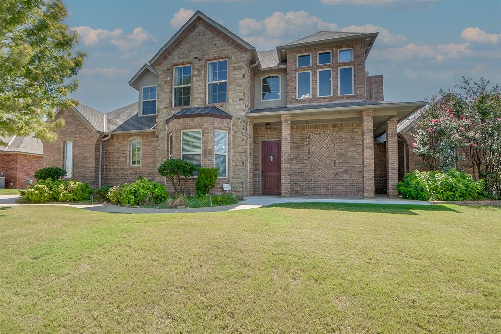 Updated 3,249 SqFt home featuring 5 bedrooms, 3.5 bathrooms, a 3-car garage & a golf course setting. With nearly $95,000 in improvements & maintenance, this property offers spacious living, thoughtful updates & versatility in a neighborhood with a pool.The home’s open & flexible layout is designed to accommodate a variety of lifestyles. The fifth bedroom can serve as a private guest suite, home office, en-suite space or bonus room, while an additional flexible bedroom can function as a game room, media room or second living area. Whether you need space for family, work, guests, hobbies or entertaining, this floor plan provides plenty of options.Main living areas feature beautiful faux wood tile flooring, rich cherry cabinetry & granite countertops. A gas fireplace creates a warm focal point in the living room, while the kitchen offers abundant storage, generous workspace & an open connection to the dining & living areas. Both the primary & secondary en suites have been remodeled, providing two beautifully updated private retreats. The primary en suite includes its own tankless water heater, & the primary closet features convenient pull-down rods.Interior features include a mud bench & sitting area, spacious laundry room with utility sink, water softener & excellent storage throughout. The 3-car garage offers tall ceilings for added storage & versatility, along with a 220V outlet suitable for EV charging. A storm shelter adds an important Oklahoma amenity.The golf course backdrop creates an impressive setting for everyday living & entertaining. The cedar-covered patio enclosure provides a comfortable outdoor living area overlooking the course, while extended concrete offers additional room for grilling, outdoor furniture & gatherings.Residents also enjoy the neighborhood pool, adding opportunities for relaxation, recreation & community connection. **A home reflecting years of continued investment, improvements & care.**