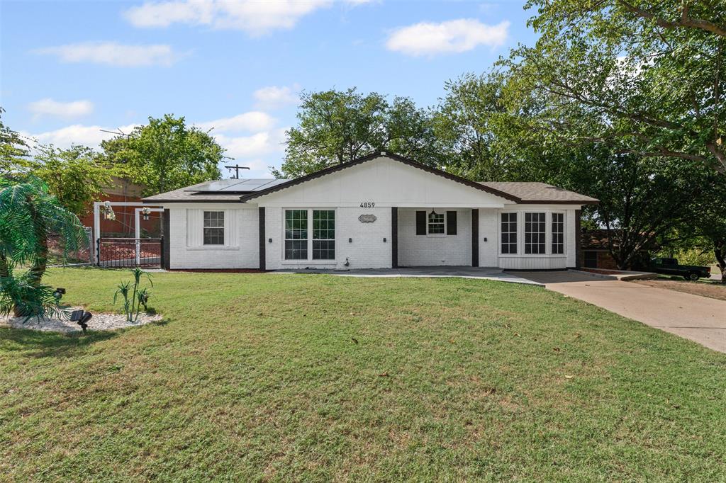 Discover this beautifully refreshed 1963 home ideally located between Lake Worth and vibrant Fort Worth. Featuring 3 spacious bedrooms and 1 bathroom, this home showcases a freshly painted exterior, modern interior updates, and fresh paint throughout. The kitchen includes a large island, perfect for gatherings, while the open layout creates a welcoming atmosphere. Step outside to a true backyard oasis complete with pergolas, a fire pit, and a covered patio—ideal for relaxing or entertaining. Whether you’re a first-time buyer, an investor, or simply ready for a move-in-ready home with character, this property is an excellent choice. Schedule your private showing today! Solar Panels are financed by owner who will pay off with an acceptable offer