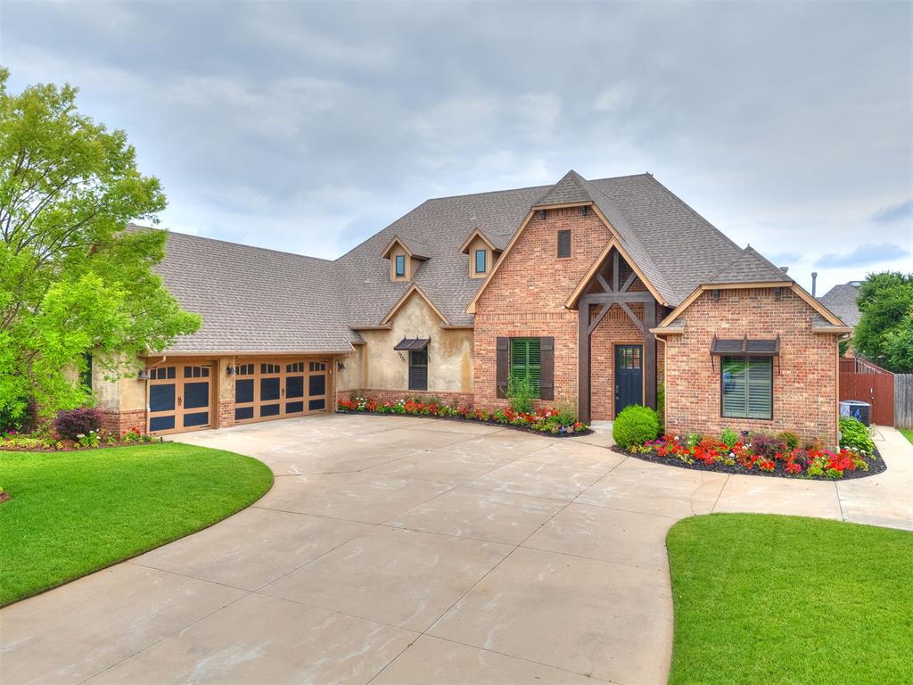 Located in Carrington, one of NW Norman's most sought-after neighborhoods, this spacious home offers an exceptional floor plan, gorgeous landscaping, abundant storage, and resort-style outdoor living. The first floor features 4 true bedrooms, including a private ensuite, with all bedrooms offering large walk-in closets and generously sized bathrooms and a half bath for guests. The main living areas include a formal dining room, spacious living room, dedicated study, and a well-appointed kitchen designed for both everyday living and entertaining. The kitchen features two islands, double ovens, stainless steel appliances, a built-in china cabinet, and an oversized walk-in pantry with extensive storage. Built-ins surrounding the fireplace, plantation shutters throughout the main living areas, and hardwood flooring add timeless appeal. A second office or flex space provides versatility for a home business, craft room, study area, or hobby space. The oversized laundry room includes a sink, abundant cabinetry, and additional storage. Under-stair storage is thoughtfully designed with built-in shelving. Additional upgrades include a whole-home generator, storm shelter, and a mini-split system in the garage for year-round comfort. Upstairs offers two bonus living areas or theater room, a half bath, kitchenette, and two walk-out attic spaces, providing flexibility for recreation, guests, or multi-generational living. The backyard is designed for outdoor enjoyment, featuring a heated sport pool with built-in hot tub, five built-in umbrellas, motorized pool cover, and a large covered patio with built-in ceiling speakers. Additional speakers are located in the living room. The backyard fence is constructed with continuous concrete footing for added durability and longevity. This is a rare opportunity to own a thoughtfully designed home with extensive amenities in a premier NW Norman location.