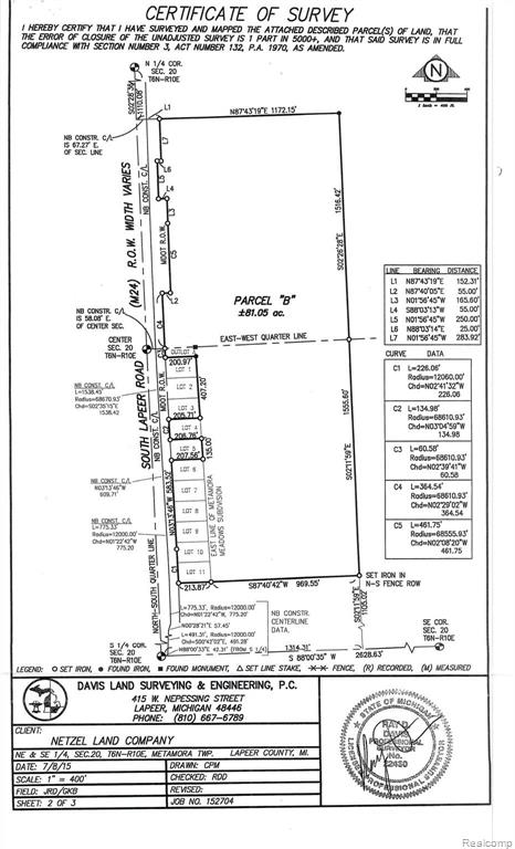 Own property on M-24, Zoned Agricultural/Residential 40 acre property.  Has amazing potential and opportunity! This parcel is on the EAST side of M24.  This is prime real estate in the heart of Metamora's Horse Country. Mostly upland perfect for daylight/walkout basements. Currently being commercially farmed with a flexible lease. Perfect hunting land!  Additonal 41 acres available just south of this parcel.  BATVAI