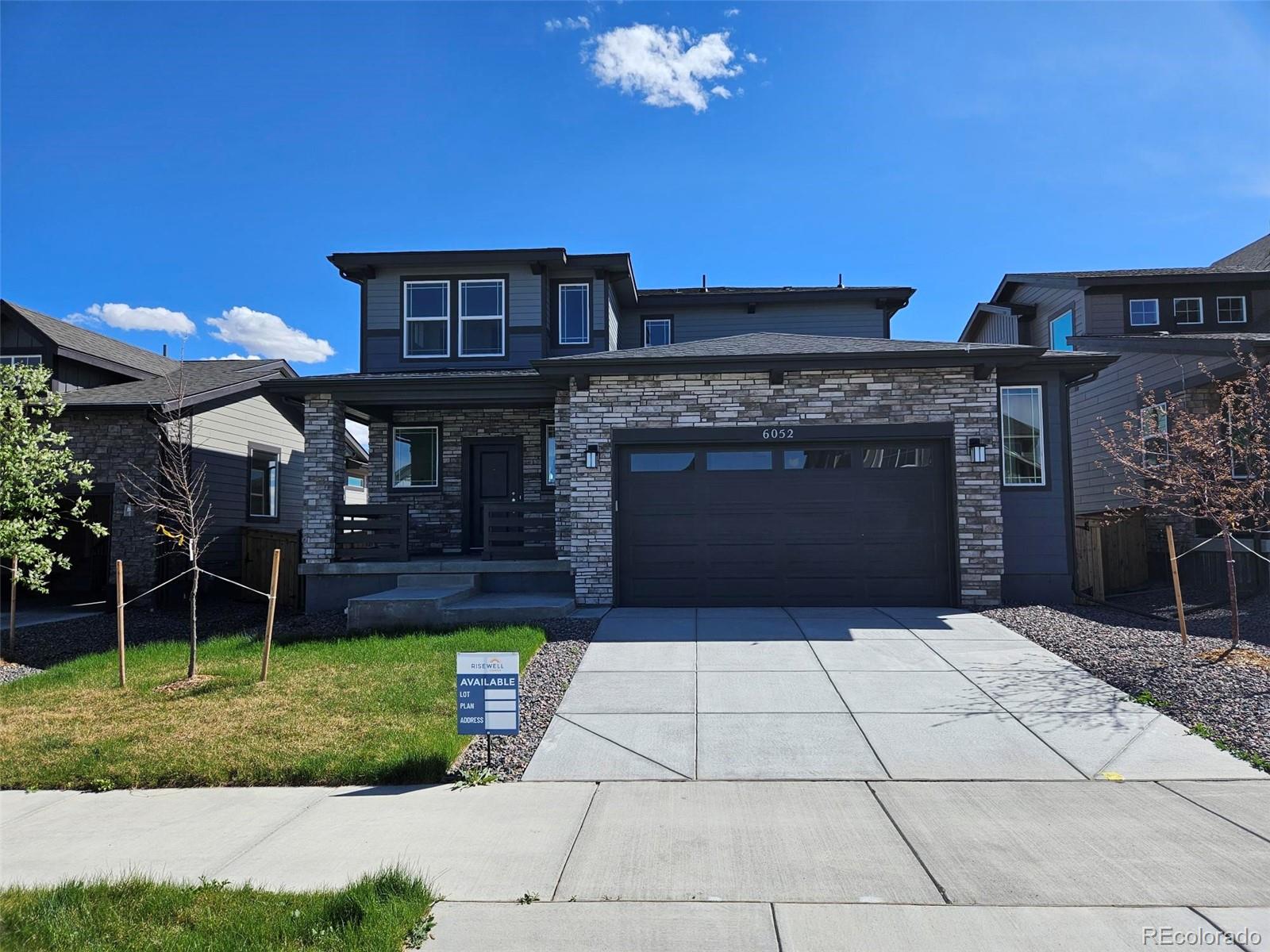 Modern Contemporary-Style Two-Story Home with Open Floorplan, Premium Finishes & Outdoor AmenitiesThis beautifully designed two-story home offers timeless farmhouse curb appeal with a covered front porch and an oversized two-car garage featuring a functional bump-out for added storage or workspace. Inside, enjoy a bright and open floorplan that flows effortlessly from the kitchen into the great room, making it ideal for everyday living and entertaining.The kitchen features sleek stainless steel GE appliances, quartz countertops, chrome hardware, and luxury vinyl plank flooring that extends throughout the main floor. Pendant lighting over the island creates a stylish focal point, while the spacious walk-in pantry ensures plenty of storage. The mudroom includes a built-in bench for added convenience.Upstairs, all bedrooms and laundry are located on the second floor for privacy and functionality. A hallway storage closet adds extra organization to the communal hallway. The pocket office on the main floor offers a quiet workspace, and the unfinished basement with an egress window is ready for future expansion, including a potential bedroom.Additional features:Oversized windows for abundant natural lightUpdated carpet in bedrooms, tile flooring in baths and laundryDual sinks in both primary and secondary bathroomsLow Metro fee includes trash, recycling, and maintenance of common areasCommunity Perks:Enjoy thoughtfully maintained green spaces, a park with playground, BBQ grill, and shaded picnic benches—perfect for flying kites, relaxing outdoors, or spending quality time with friends and family.