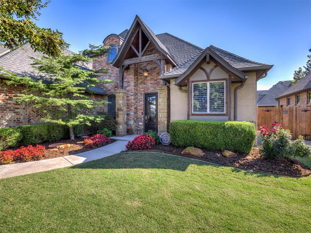 Nestled in the heart of Edmond, discover this inviting residence located in the gated neighborhood of The Lakes at Traditions. Built in 2014, this meticulously maintained home with a newly installed Class 3 roof along with new gutters provides an attractive opportunity for comfortable, pride in ownership living. The home boasts four bedrooms with a split plan, dedicated study, three full bathrooms, a powder bath, whole home water filtration system and a three-car garage providing ample space for cars and storage. Great covered outdoor living space that is inviting and ready for your next cook-out or just to relax and enjoy the Oklahoma sunsets. With neighborhood features that include a pool, clubhouse, fishing ponds and walking trail you will definitely want to put this one at the top off your list!