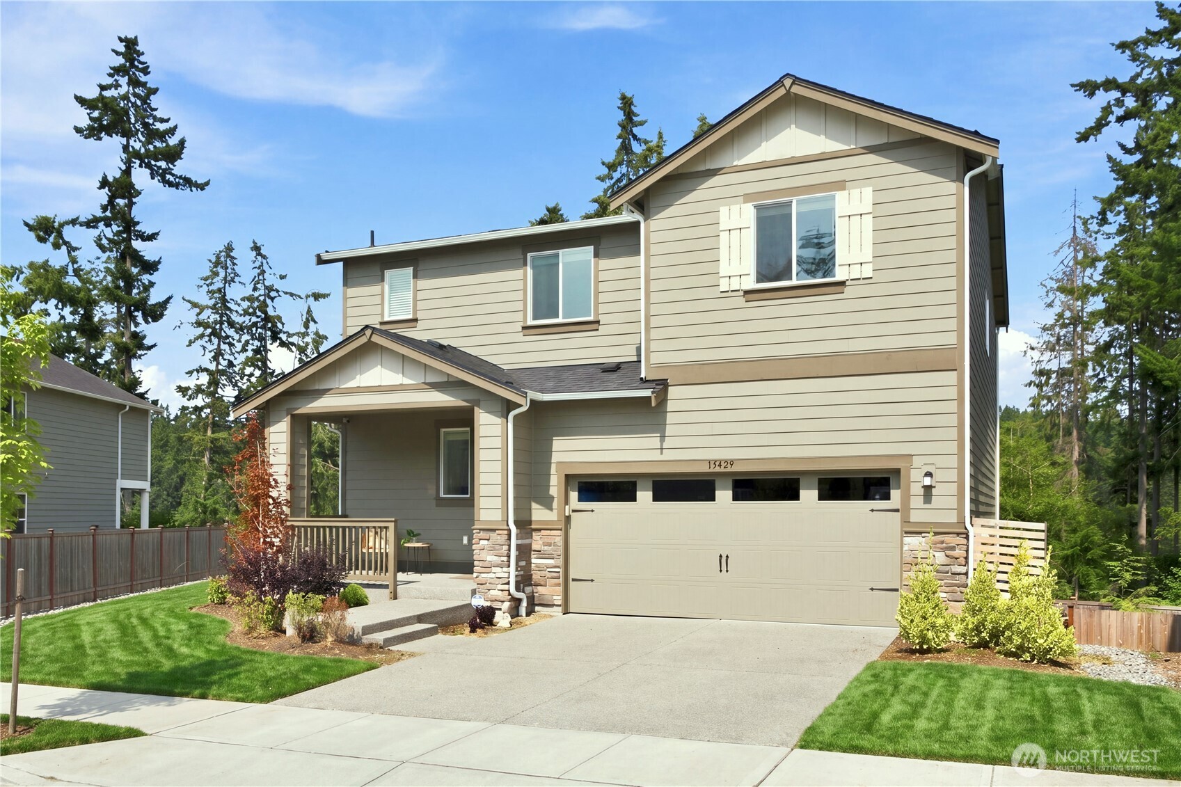 Welcome to Lennar's community in Edmonds-Bexley Ridge! This house provides a finished lower level with a spacious bonus room and fifth bedroom with bath.  the lower level offers a flexible and private living space with its own A/C, ideal for guests, a home office. On the main floor is open concept layout among the grand Great Room, gourmet kitchen and dining area. Upstairs is the luxe owner's suite with a spa-style bathroom and three more bedrooms.   Rare opportunity to own a beautifully upgraded end-unit home offering exceptional privacy, natural light, and expansive outdoor setting.  With no immediate neighbors behind and on one side, this home enjoys a more open and private feel. The extended and thoughtfully improved yard provides significantly more useable outdoor space than comparable homes-perfect for entertaining play, gardening, or relaxing outdoors.  3 mins by car to Picnic point beach and conveniently located within the Mukilteo school district. Easy access to I-5 and I-405.