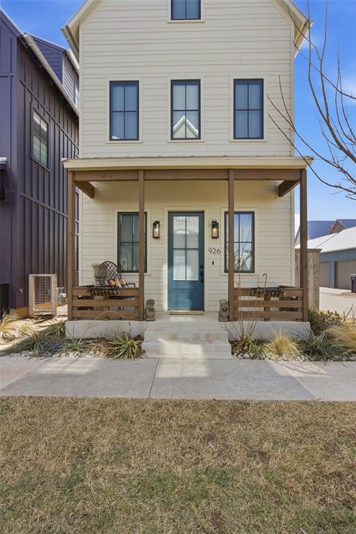 Come home to OKC's most innovative neighborhood where you can feel like you're on vacation every day! This three-story cottage on beloved Pedaler's Lane is packed with style and unique spaces to unwind.  A gracious front porch lets you enjoy neighborhood chats while the zero-maintenance backyard is a private and tranquil escape. Step inside and appreciate how every inch of space is used with a powder room tucked beneath the stairs and plentiful light floods the living/dining space from the tall windows.  The second floor is given over entirely to the primary suite complete with laundry and timeless ensuite.  The characterful spiral stair leads to two further bedrooms sharing a connected bath with separate water closets.  Energy efficiency is top of mind: foam insulation, low e windows, geothermal energy/heat/air and an EV charger installed at the ready in your carport.This charming, intentional community boasts a unique vibe with amenities aplenty mere steps from your door.  The strong emphasis on pedestrian use and communal space shows up in the tree lined walkways and small street and invites neighbors to connect and enjoy the coffee shop, restaurants, boutiques and services around the corner.  A salt-water community pool with cabanas, two playgrounds, a community post office, an elementary school on site and, of course, the famous Wheel are only the beginning!