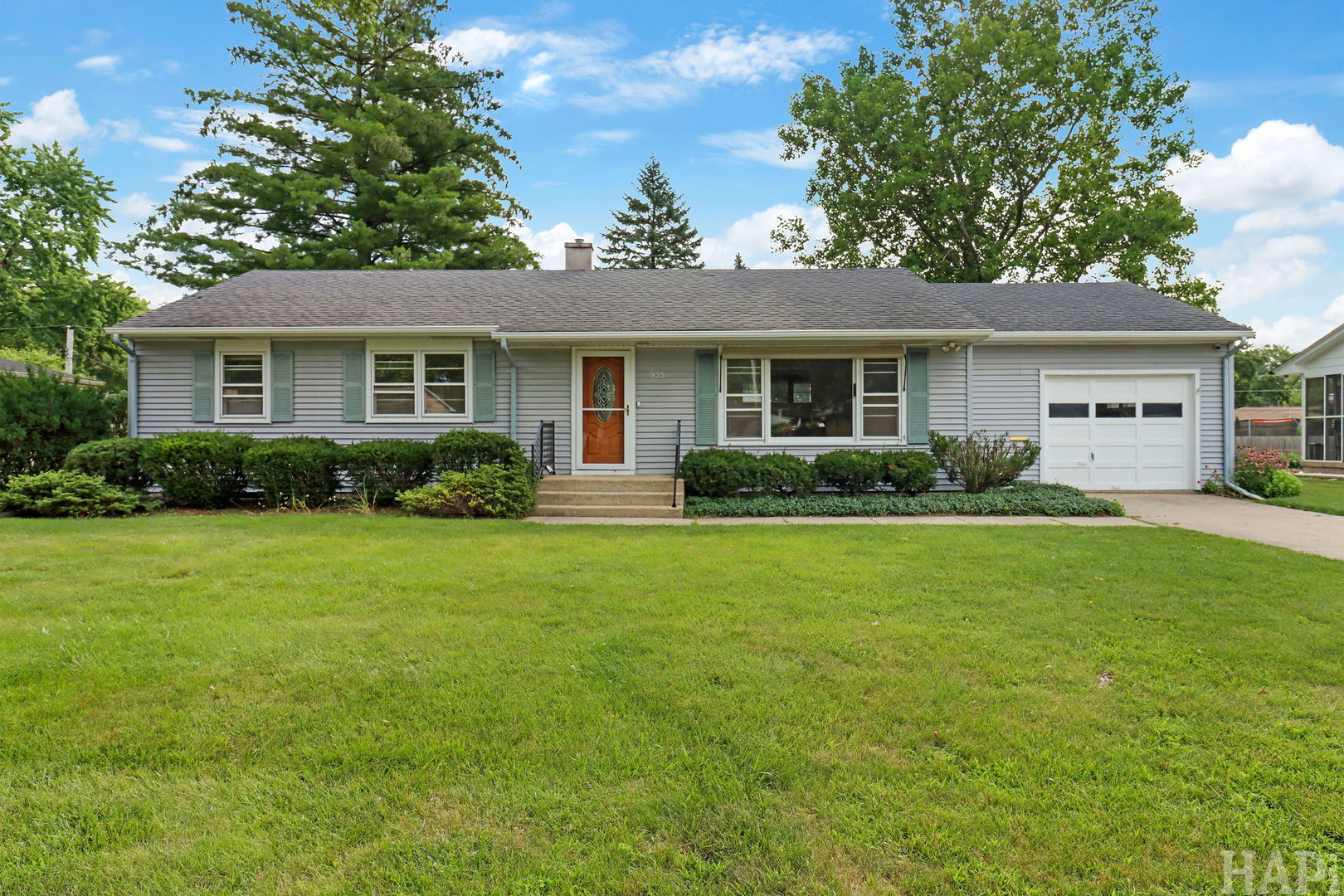 Welcome to 935 Diane, a classic 3-bedroom, 2-bathroom, 1 car garage ranch situated in a quiet, established Elgin neighborhood. This property is a rare find for first-time buyers looking to build equity or anyone seeking the convenience of single-level living. Inside, you will find a home with solid bones ready for your personal touch, featuring original hardwood floors and a bright, spacious eat-in kitchen that serves as the true heart of the house. The fully finished basement significantly expands your living space, perfect for a family room, home office, or recreation area. Outside, the large yard offers plenty of room for entertaining or gardening, complete with a substantial shed for extra storage or hobbies. This has been a cherished childhood home filled with decades of happy memories, and it provides a perfect blank canvas for its next owners. With local inventory this tight, an honest home with this much potential is hard to find. Bring your vision and make it yours!