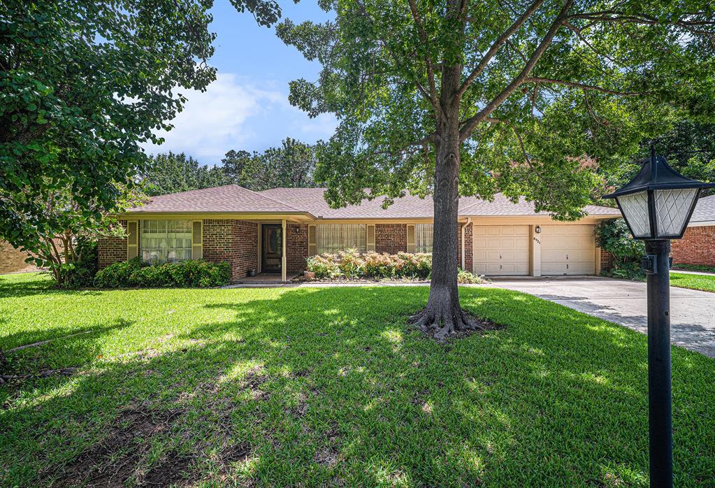 Welcome to this spacious 3-bedroom, 2-bathroom home, designed to provide comfort, functionality, and room for your family to grow. Nestled in a quiet, established neighborhood within the Fort Worth ISD-Benbrook -Western Hills High School (Go Cougars!) This home combines classic charm with practical living. Step inside to discover a formal dining room, perfect for family dinners and holiday gatherings. Just off the dining area is a cozy den featuring an electric fireplace, a relaxing space to unwind or entertain guests. The heart of the home is the kitchen, complete with an eat-in island ideal for casual meals or extra prep space. Adjacent to the kitchen is a well-equipped utility room with washer and dryer hookups. This multi-use space also includes a small workstation area that’s perfect for a desk, sewing machine, or crafting area, and features a large closet for extra storage. A single door from this room provides direct access to the attached 2-car garage for added convenience. Out back, enjoy your own private retreat with an in-ground pool—perfect for cooling off during those hot Texas summers. This fenced backyard is shaded by mature trees, features lush, thick St. Augustine grass, and offers a safe and spacious play area for kids and pets alike.