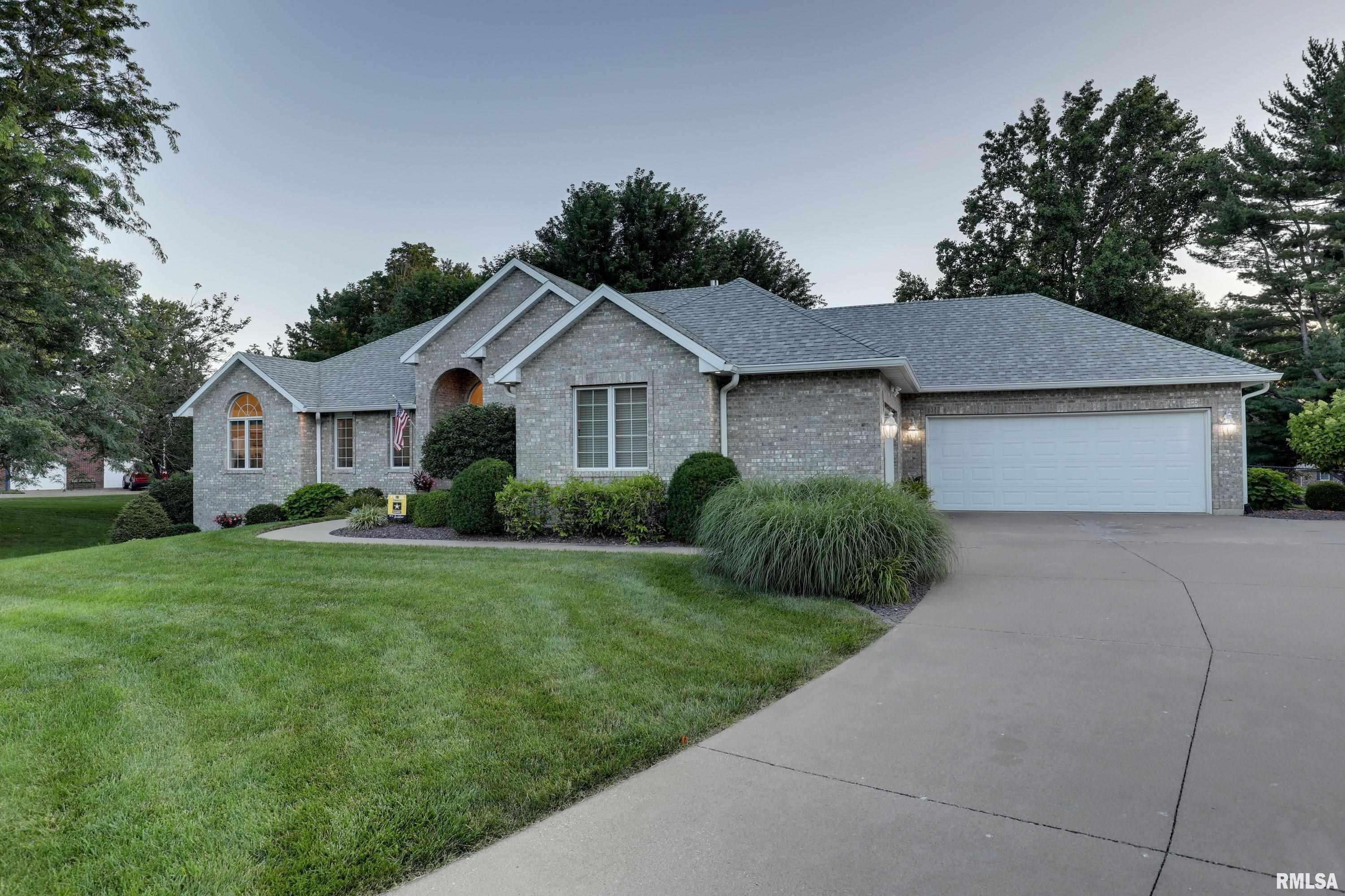 Welcome to this exceptionally built home by Janssen Builders, offering 5 bedrooms, 3.5 baths, and nearly 4,000 square feet of beautifully designed living space on a half-acre cul-de-sac lot. Inside, you'll find soaring 12-foot vaulted ceilings, abundant natural light, and multiple living and entertaining spaces designed for today's lifestyle. The finished walkout basement is an entertainer's dream, featuring 9-foot ceilings, a full wet bar with a kitchenette, and plenty of space for recreation, gatherings, or guest accommodations. Enjoy seamless indoor-outdoor living from the large screened-in porch. An oversized 3+ car garage offers ample room for vehicles, storage, and hobbies, while the built-in multi-room speaker system adds convenience and ambiance throughout the home. Thoughtfully maintained and move-in ready, this home offers valuable updates for added peace of mind: roof, gutters, and gutter guards (2021), an HVAC system with a high-efficiency humidifier (2023), and a fence (2025). This exceptional home offers the perfect blend of luxury, function, and peace of mind with quality updates already completed. Don't miss your opportunity to make it yours!