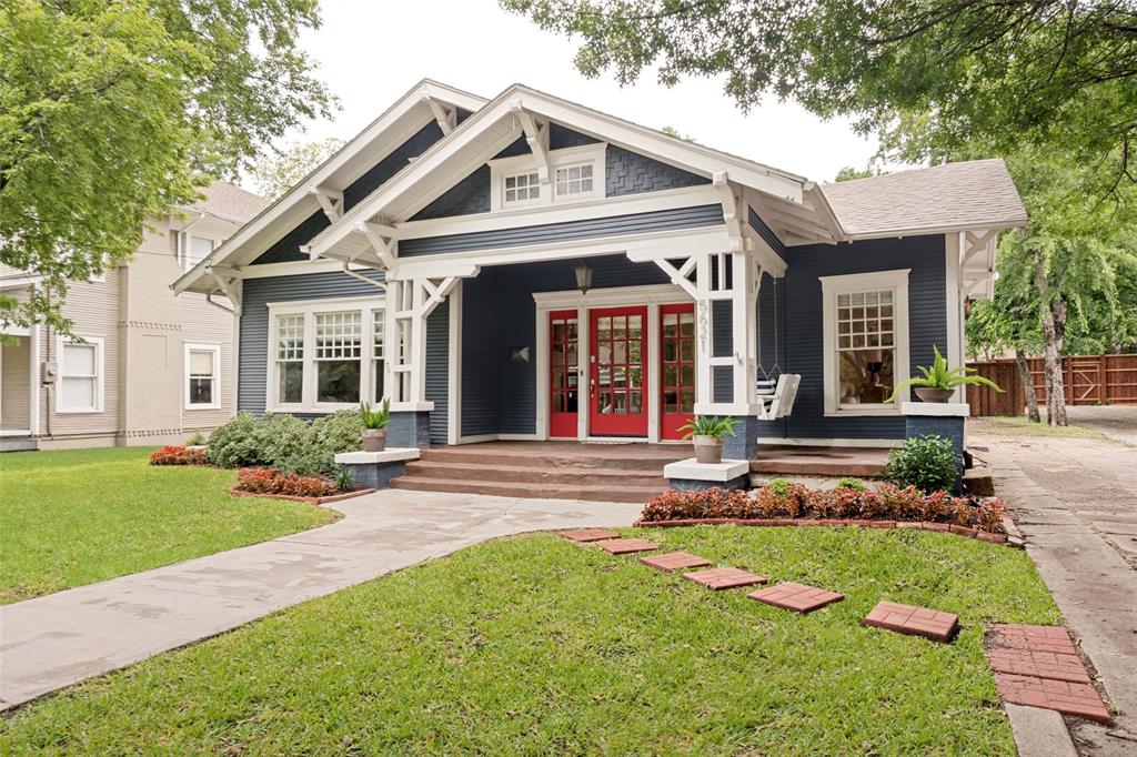 Nestled in the charming and highly sought-after historic neighborhood of Junius Heights, this beautifully remodeled and expanded Craftsman home is truly move-in ready. Come inside and be captivated by the home's timeless character and elegant updates. A stunning dedicated Study features walls of built in book shelves and windows. Front yard view and yet privately located off main living area. The inviting and over sized Living Room showcases a beautiful fireplace and abundant natural light. The highly desirable floor plan includes a spacious primary suite on the main level—a rare find in the neighborhood—along with an additional downstairs bedroom that can also serve as a guest room, office, or exercise space. The primary bath offers double vanities, generous closet space, a soaking tub, an updated shower, and newer fixtures and faucets. The impressive kitchen is designed for both everyday living and entertaining, featuring a large quartz island, concrete countertops, stainless steel appliances, 48in gas range with 5 burners and griddle, exceptional cabinet storage, and a wine refrigerator. The refrigerator and wine fridge will convey with the property.Additional highlights include refinished wood floors downstairs.  Updated plumbing and electrical systems, recently painted interiors, and abundant storage throughout. The mudroom provides built-in cubbies and a full-size laundry area.Upstairs, you'll find two additional bedrooms, two bathrooms, and an oversized game room offering flexible living space.The backyard provides ample room for outdoor entertaining and a future pool addition.Ideally located just minutes from the shops and restaurants of Lakewood, with convenient access to Baylor University Medical Center and Downtown Dallas. This exceptional home combines historic charm with modern comfort.Please see supplements for a complete list of improvements.