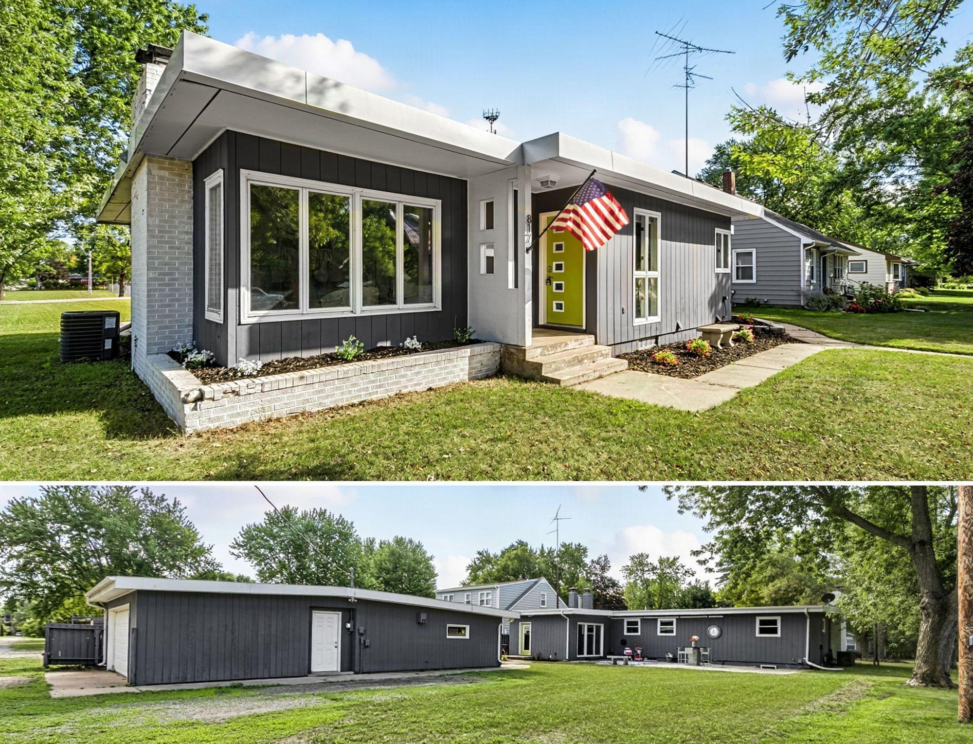 Discover the perfect blend of iconic mid-century architecture and thoughtful modern updates in this custom home. The updated kitchen flows seamlessly into the living room, where a gas fireplace sets a warm, welcoming tone for everyday living. Host unforgettable gatherings in the large formal dining area, anchored by a classic wood-burning fireplace full of character. The main-floor family room offers a true showstopper: an indoor grill paired with a cozy wood stove, ideal for entertaining year-round. Step through the large sliding doors to a spacious patio, made for outdoor dining and get-togethers. Location is unbeatable; this home backs directly to Pioneer Park, putting a volleyball court, skate park, playground, and ball park just steps from your backyard. Both bathrooms have been completely renovated with a fresh, modern touch. The finished lower level adds even more living space with a family room featuring a wet bar, a 4th bedroom, and a generous cedar closet for extra storage. Car and hobby enthusiasts will love the 4-stall tandem garage, insulated and heated, plus a lot that accommodates camper parking. Keep the lawn lush and green effortlessly with the underground sprinkler system. This one-of-a-kind home offers style, space, and an unbeatable location. Schedule your showing today!
