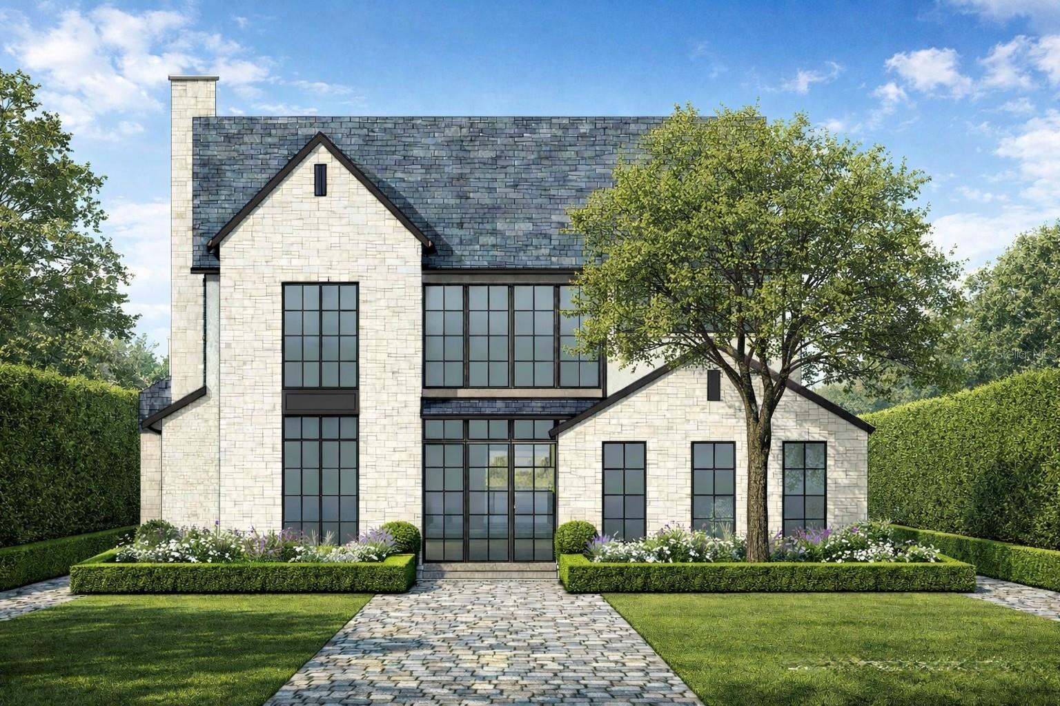 Pre-Construction. To be built. This extraordinary lakefront residence on beautiful Lake Sylvan presents a rare opportunity to own a thoughtfully curated custom home by renowned builder Floridian Custom Homes, brought to life in collaboration with Winter Park Design, Brianna Michelle Interior Design and Signature Landscape. Offering 4,775 heated square feet of expertly crafted living space, this four-bedroom plus office, four-and-one-half-bath home blends timeless architecture, elevated finishes and effortless lakefront living. Designed with an open-concept floor plan ideal for everyday living and entertaining, the home showcases stunning European white oak hardwood flooring throughout all main living areas and bedrooms. The heart of the home is the spectacular chef’s kitchen, featuring two oversized islands, custom-designed wood cabinetry, an expansive walk-in pantry, and a premium Sub-Zero and Wolf appliance package highlighted by a 48-inch, eight-burner range. The private first-floor primary suite serves as a luxurious retreat, complete with an expansive walk-in closet and a spa-inspired bath adorned with marble tile shower walls and flooring. Also on the main level is a versatile office/den with a built-in closet. Upstairs, an expansive media/family room provides additional gathering space, accompanied by a dedicated office and three generously sized secondary bedrooms, each featuring en-suite baths and walk-in closets. The fourth bedroom offers exceptional flexibility and may easily serve as a secondary primary suite, ideal for guests or multigenerational living. Designed to embrace seamless indoor-outdoor living, expansive glass sliders extend from the gathering and dining rooms to a covered lanai overlooking the resort-style custom pool. Retractable screens create a setting for year-round enjoyment, while the fully equipped summer kitchen and generous lounge and dining areas make entertaining effortless. Expertly designed by Signature Landscape, the pool features a sun shelf, LED lighting and elegant travertine limestone decking, all surrounded by lush professional landscaping, Zoysia grass and privacy hedging for a serene outdoor setting. Additional notable features include a Brava slate tile roof and a striking custom glass front entry door, further elevating the home’s exceptional curb appeal. Ideally just minutes from the vibrant shops and dining of Park Avenue, this remarkable residence also offers convenient access to major roadways, leading area hospitals and top private schools, all within an A-rated school district. An exceptional opportunity to enjoy luxury lakefront living in one of Central Florida’s desirable settings.