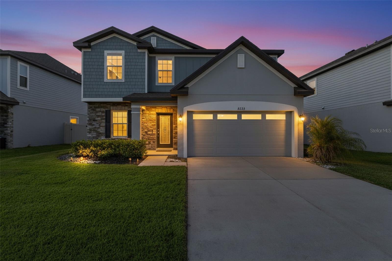 Seller is offering $10,000 towards Buyers Closing Costs. Sunset views, pond side peace, and just minutes from the Epperson Lagoon. Welcome to 8223 Abby Brooks Circle, a beautifully maintained two-story home offering 3 bedrooms, 2.5 bathrooms, and 2,219 square feet of comfortable living space in one of Wesley Chapel’s, thriving Epperson Lagoon Community!  This bright and inviting home features a functional open layout with spacious living areas ideal for relaxing, hosting guests and everyday family life. Conveniently located in the heart of Wesley Chapel, and located in a desirable school zone, with Wesley Chapel Elementary School, Watergrass Elementary, Thomas E. Weightman Middle, and Wesley Chapel High nearby, along with other school options like Innovation Preparatory Charter School, Kirkland K-8 and Kirkland Academy of Innovation.  In close proximity to the stunning Epperson Lagoon, offering crystal-clear blue water, sandy swim areas, cabanas, water activities and year-round community events that bring a true vacation-style experience close to home. Everyday convenience is unmatched, featuring quick access to restaurants, cafés, fitness centers, Tampa Premium Outlets, AdventHealth facilities, KRATE at The Grove, and The Shops at Wiregrass. The surrounding area offers plenty of ways to enjoy the Florida lifestyle, from community green spaces and open fields to peaceful sidewalks perfect for morning walks, evening strolls or connecting with neighbors. This home’s prime location, thoughtful design and access to nearby conveniences make it an exceptional choice for anyone seeking comfort and lifestyle in Wesley Chapel. Don’t miss the chance to see it in person, schedule your private showing today. Video tour available on YouTube, just search by address.