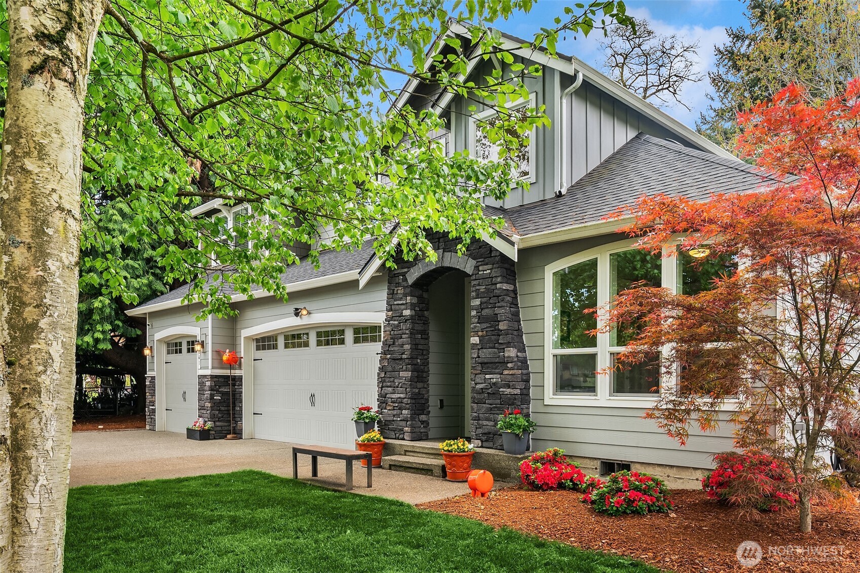 Impeccable Riverfront home built in 2021 by Garrett Homes. 4 glorious bedrooms, 2.5 baths, unique spaces & amenities highlight this exceptional property w/the Washington Backyard Wildlife Designation. 100 ft of Duwamish River frontage. Handsome great room, gourmet kitchen & windows from floor to ceiling allows expansive pastoral river view. Regal 9' doors, wrought iron accents, custom millwork & viewing area creates a tranquil feel. Main floor Primary Suite is a sanctuary. Lush landscaping & mature trees surround the home providing privacy. Oversized 3 car garage has EV plug, state of the art mechanicals, air conditioning w/easy access. Once in a life time home is just minutes from Seattle, Parks, Schools, Golf & Shopping. A True PNW Gem!!!