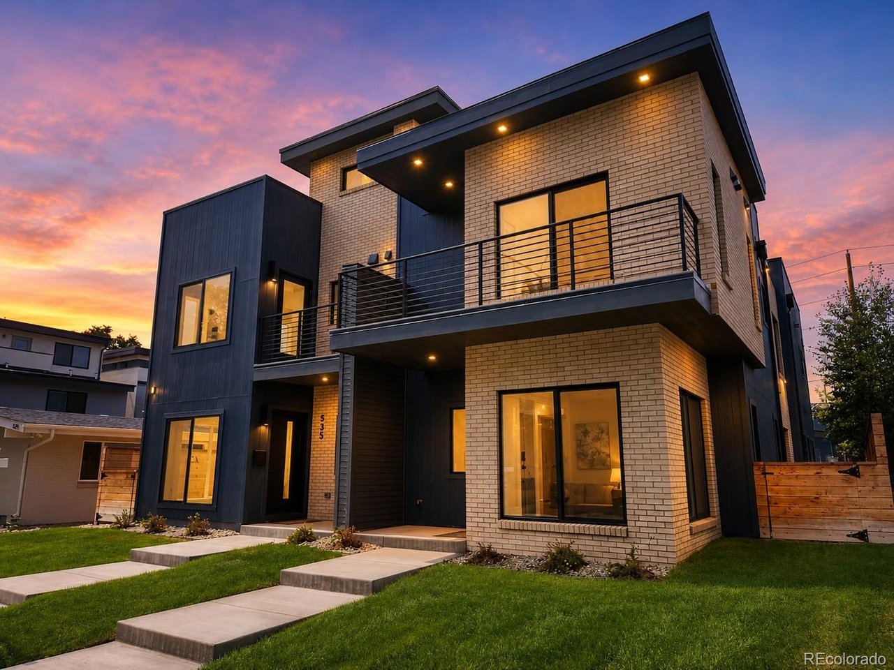 This newly constructed home by RedT Homes delivers a refined blend of modern architecture, elevated finishes, and effortless urban luxury. Spanning approximately 3,500 finished square feet, this 5-bedroom, 5-bath residence has been thoughtfully designed for those who value both sophistication and comfort. Clean contemporary lines, abundant natural light, high ceilings, wide-open living spaces, and rich wood, tile, and carpet finishes create an elegant yet livable atmosphere throughout.The main level is anchored by a gourmet kitchen featuring a dramatic waterfall quartz island, premium cabinetry, pantry storage, and chef-caliber appliances including a Wolf induction range and Sub-Zero refrigerator/freezer. The kitchen flows seamlessly into spacious dining and living areas, ideal for intimate evenings, elevated entertaining, or gathering with family and friends. Upstairs, the primary suite offers a private retreat with its own balcony, walk-in closet, and spa-inspired ensuite bath. Two additional upper-level bedrooms each enjoy ensuite bath access, while the upper laundry room includes a custom folding counter for everyday ease. A third-floor bonus space with wet bar opens to the rooftop deck, creating a showpiece setting for sunset cocktails, city views, and al fresco entertaining.The finished basement offers 2 conforming bedrooms, a full bath, and a generous family room suited for a media lounge, guest quarters, or private workspace. Outside, enjoy a private yard, patio, rooftop living, front and rear balconies.Set just moments from Cherry Creek's celebrated boutiques, fine dining, art galleries, premier fitness studios, coffee shops, and the historic Denver Country Club, this home places the best of Denver at your doorstep. LEED Gold, ENERGY STAR, and Indoor AirPlus certifications further enhance the offering with efficiency, comfort, healthier indoor air, and long-term value-proof that true luxury should live as beautifully as it looks.