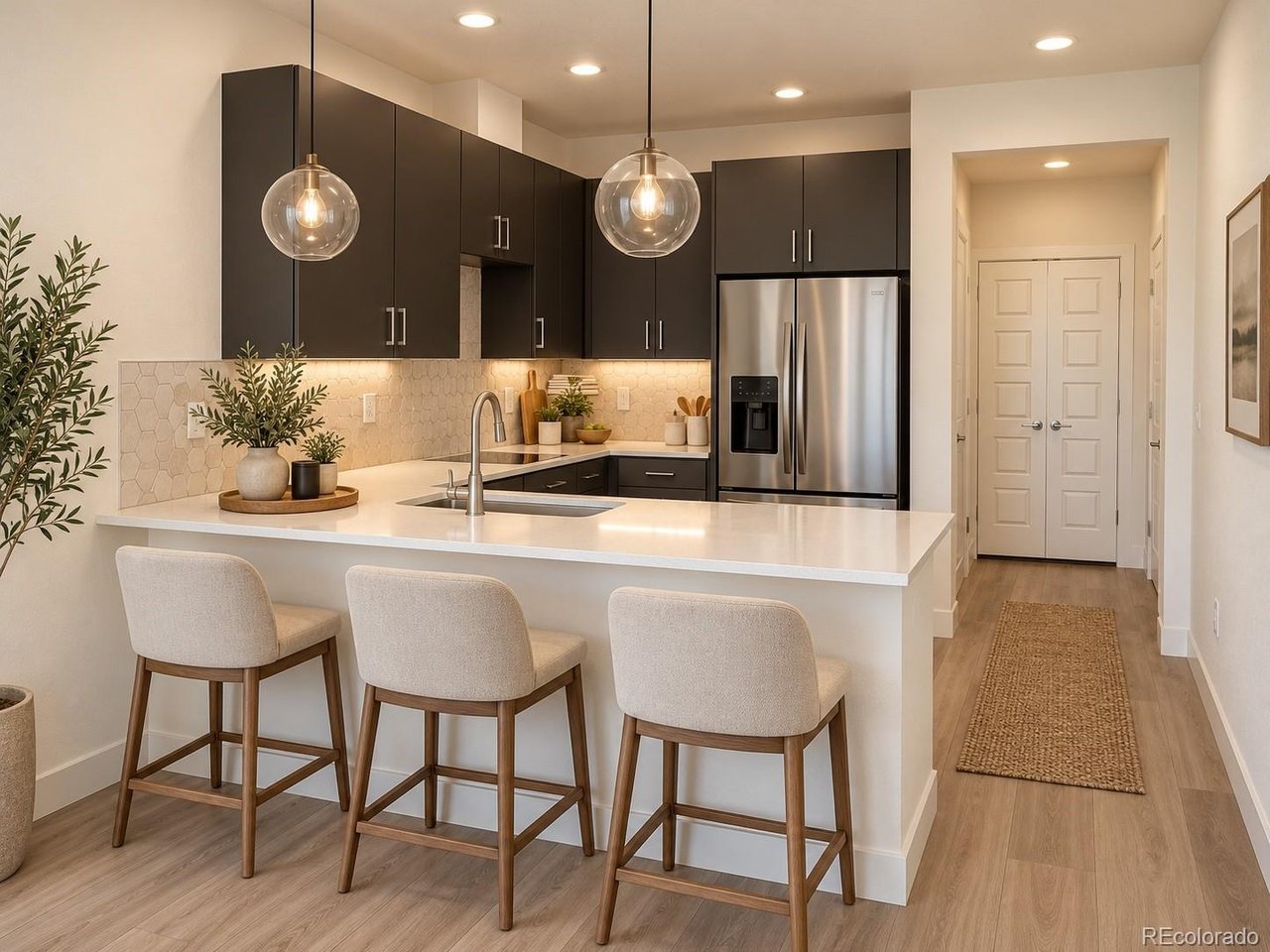 Designed for elevated indoor-outdoor living, this thoughtfully crafted 2-bedroom, 2.5-bath townhome combines modern comfort with an incredible amount of outdoor space. The open-concept main level features a bright and airy living and dining area, oversized windows, and a functional kitchen designed for everyday living and easy entertaining. Upstairs, two private bedrooms offer flexibility for guests, roommates, or a dedicated work-from-home setup. The true showstopper is the expansive rooftop deck, creating an outdoor retreat rarely found at this price point. With ample room for lounge seating, dining, container gardens, entertaining under the stars, or simply soaking in Colorado's sunshine, the rooftop becomes an extension of the home itself. An additional den/flex space and private 1-car garage add even more versatility to this modern Westminster townhome. Photos are of a model home at a different community by the same developer.Bradburn Towns is a brand-new 12-townhome community coming soon to Westminster, Colorado, ideally located near W 118th Avenue and Sheridan Boulevard in the growing Bradburn Village area. Residents will enjoy close proximity to Whole Foods, Sprouts, local restaurants, boutique shopping, Alamo Drafthouse, parks, trails, and quick access to both Boulder and Downtown Denver via US 36.Estimated late summer delivery. Photos are of a model home at a different community by the same developer, and finishes may vary by residence.