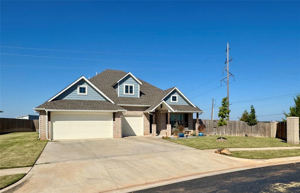 Welcome to this one of a kind spacious and beautifully designed home offering comfort, versatility, stunning views located on a corner lot! This home has 2,850 Sq Ft of living space with a 610 Sq Ft attached three car garage! This home features 4 bedrooms, 3 1/2 bath, and a versatile bonus room with its own private bathroom and panoramic view perfect for guest, a home office or a hobby space. Enjoy the bright and inviting Florida room, surrounded by windows that capture the beauty of every sunset. The master bedroom features a sloped ceiling, dual master closets, his and hers vanities, corner jetted tub, and a large walk in shower. The kitchen is perfect for entertaining its open concept offers ceiling height cabinetry, beautiful back splash, large walk in pantry and stainless steel built in appliances. The exterior includes inground sprinklers front/back  fully fenced yard for your privacy. This home offers so much more, additional amenities include Smart home technology, a Rinnai tankless water heater whole home air purification system, R-44 insulation a inground storm shelter!!! The neighborhood is beautifully maintained perfect for a walk to the community pool or park. This home truly offers the best of both worlds with a neighborhood community living  with a stunning country view!! This home is more then just a place to live, its a place to create memories, entertain with ease, and enjoy the lifestyle you have been dreaming of .... Schedule your private showing today