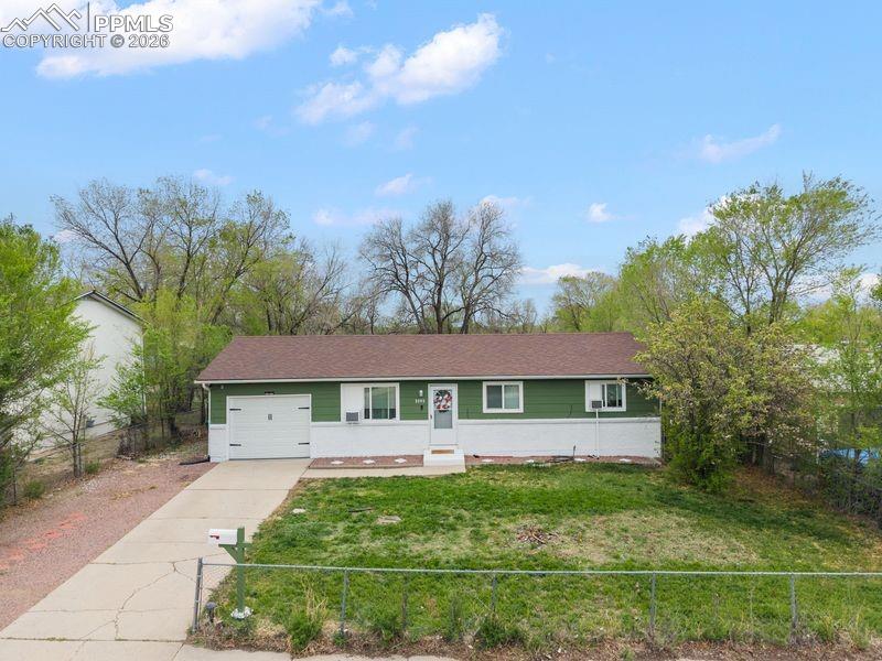 This adorable single-family home has been very well kept! Newly repaired foundation, new water heater, brand new exterior/interior paint, renovated bathroom, brand new dishwasher, brand new outdoor shed w/ well-maintained front and backyard! Home comes with a washer and dryer, as well as 3 AC units! This cutie offers the ideal location, as it's just a quick 15-20min commute to Fort Carson or Peterson SFB, and it sits right off of S Academy and I-25.