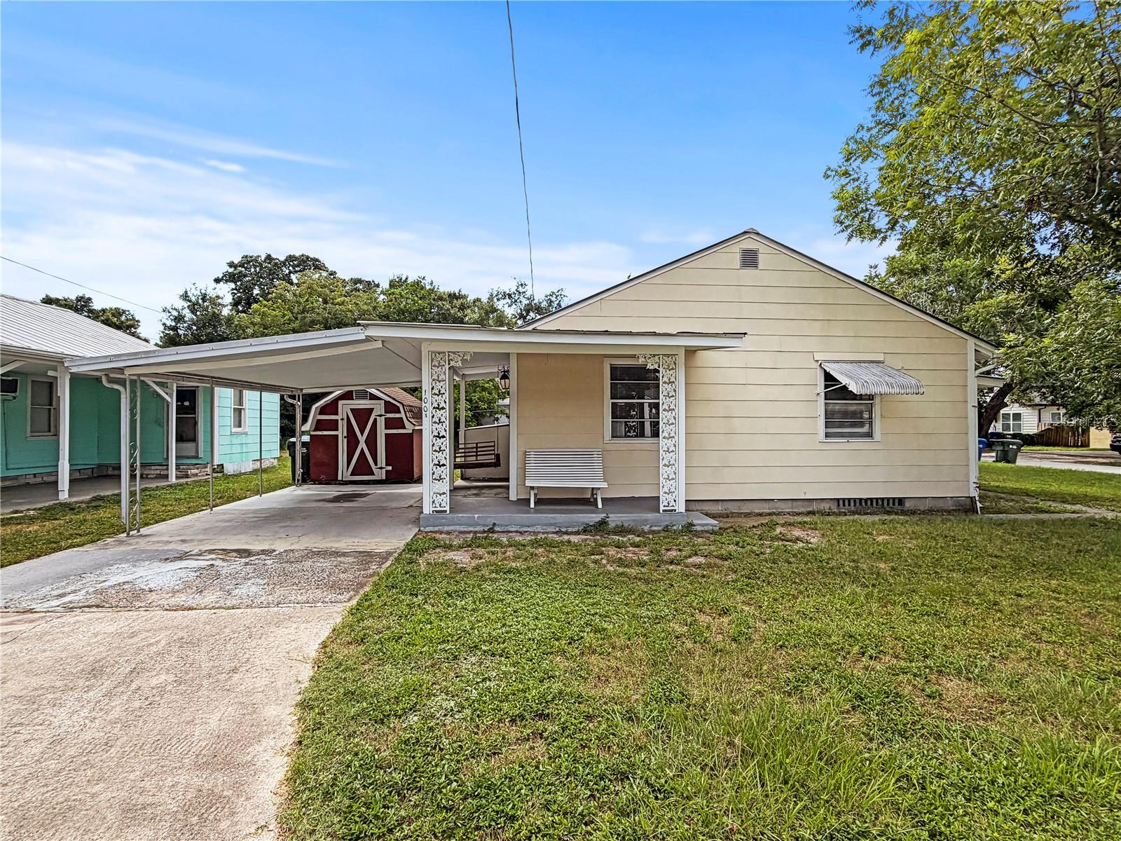 Two for the price of one! Two Florida Classic quaint Old Florida Homes on the same lot!  1001 15th Ave. NW and 1455 10th St. NW. The larger main home at 1001 15th Ave. NW. was lived in by the owner for many years and lovingly maintained. The smaller "income rental house" at 1455 10th St. was rented out and has much potential. Both homes have sturdy, convenient carports. In between the two homes is a communal barn- shed housing washer & dryer, plus storage. Pick up this package and rent out both or live in one and rent the other! Both have long-lasting metal roofs. The main house at 1001 has a newer central A.C system installed in 2022. Conveniently located in non-flood zone X near all kinds of restaurants and shopping and from Clearwater/Largo Rd it's just 1 mile to West Bay Drive, 2.5 miles to the beach!