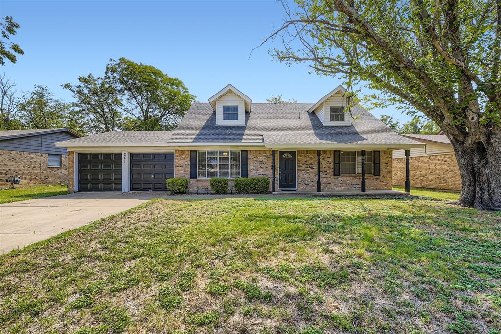 This charming 4-bedroom, 2-bath, two-story home is in the heart of Saginaw! A welcoming front porch sets the tone as you step inside to a bright, open living and dining area, accented by a bay window.  The galley kitchen boasts granite countertops and flows into the dining room, which opens to a recently constructed screened-in back patio—perfect for relaxing during the fall evenings.  The Primary bedroom is found on the first floor, along with a second bedroom downstairs for added convenience.  Upstairs you’ll find two additional bedrooms and the second bathroom, creating flexibility for family, guests, or office space.  Outside, enjoy a spacious backyard with a playground and still plenty of room for outdoor activities.  This home has been well maintained and is move-in ready at a great price.  Schedule your showing today!