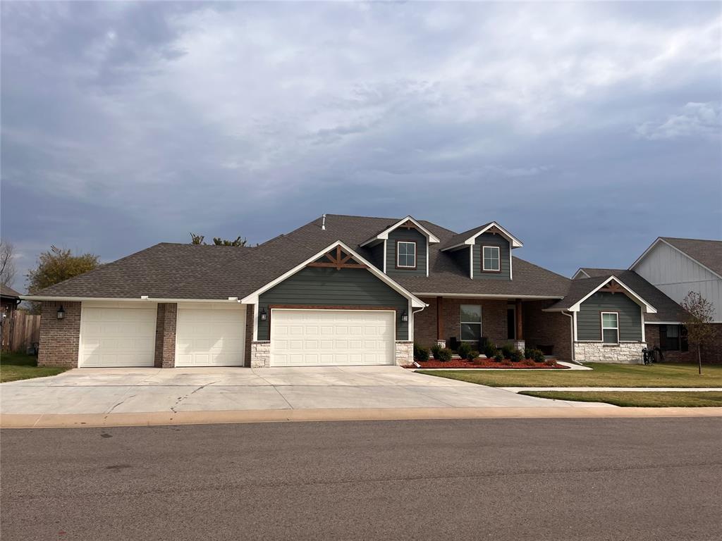 Custom-Built 2021 Home | 2,330 Sq. Ft. | 4-Car Garage | Sunroom | Bonus Room | Backyard OasisExperience the perfect blend of modern comfort, thoughtful design, and exceptional craftsmanship in this custom-built 2,330-square-foot home, completed in 2021.Property Features• Custom-built in 2021 with quality craftsmanship throughout• 2,330 square feet of thoughtfully designed living space (buyer to verify)• Spacious 3-bedroom floor plan plus a dedicated study.• 2.5 bathrooms, including a luxurious primary suite• Oversized 4-car garage with a pass-through fourth bay for convenient backyard access• Large bonus room ideal for a media room, game room, home gym, or playroom• Extra-large laundry room with abundant storage• Built-in coffee bar for your morning routine• Backyard storage shed for lawn equipment and seasonal itemsOpen Living SpacesThe expansive kitchen flows seamlessly into the living room, creating the perfect gathering space for family and friends. A cozy corner fireplace anchors the living area, while large windows fill the home with natural light.Private Primary RetreatThe spa-inspired ensuite bathroom includes:• Double vanity with dual sinks• Built-in dresser for additional storage• Relaxing soaking tub• Separate walk-in shower• Expansive walk-in closetOutdoor LivingStep outside into your own private backyard retreat featuring:• Above-ground swimming pool• Extra-large patio for entertaining, grilling, and outdoor dining• Beautiful sunrise views from the back porch• Storage shedAdditional Highlights• Located in the highly regarded Moore School District• Approximately ¾-acre lot (buyer to verify)• Open-concept floor plan• Quartz countertops• Tile flooring in main living areas• Carpeted bedrooms• Energy-efficient windows• Appliances, HVAC, and roof are all approximately 5 years old• Septic system is serviced annually and was recently pumped in 2025
