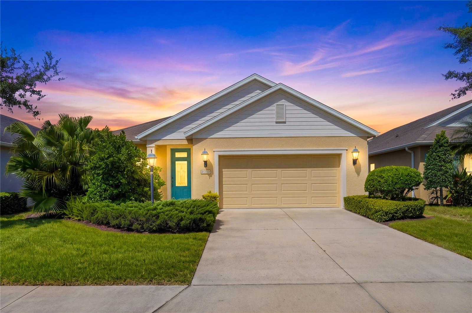 Welcome to Forest Creek, a beautiful community known for its peaceful Old Florida feel, natural surroundings, and incredible amenities!! Situated on a premium pond-view lot, this beautifully maintained 3-bedroom, 2-bath home with 1,744 sq. ft. features the popular Freshwater floor plan by Neal Communities. Step inside to a bright, inviting open floor plan designed for entertaining and comfortable Florida living. A beautiful upgraded tray ceiling in main living space and the kitchen becomes the heart of the home with stone countertops, a spacious center island with seating, and plenty of room to gather for breakfast, dinner, or entertaining friends. Retreat to the spacious primary suite, complete with a deep walk-in closet and private en-suite bath featuring dual sinks, upgraded cultured marble countertops, and a large stand up shower. The home has been freshly painted, and brand-new carpet in all bedrooms gives it a fresh, move-in-ready feel. One of the best features is waiting just outside, your screened lanai overlooking the peaceful pond with tropical landscaping. Imagine starting your mornings with coffee by the water or unwinding in the evening while enjoying the view and surrounding nature. Forest Creek is known for its distinctive Old Florida atmosphere and amenities that embrace the outdoors, including scenic nature and walking trails, a dog park, long fishing pier, clubhouse, and more. You can enjoy the serenity of a nature-filled community without sacrificing convenience, with shopping, dining, and I-75 nearby. If you've been looking for peaceful pond views, a beautiful open floor plan, fresh updates, and a community that feels like Florida then this one deserves to be on top of your list!