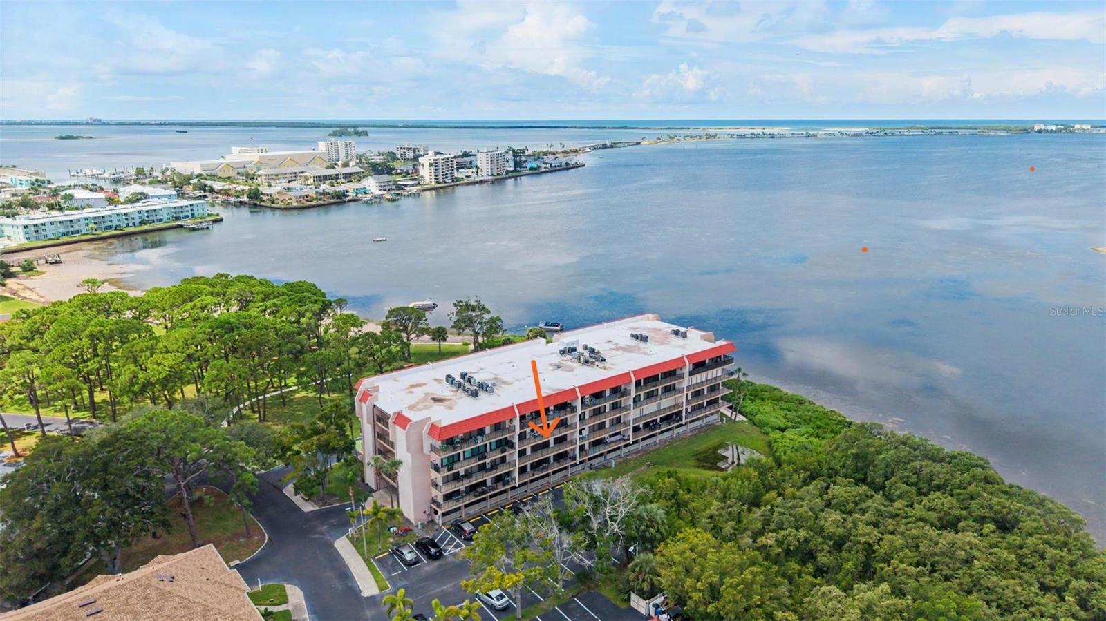 Gorgeous WATERVIEWS complete with dolphins, sunsets and aquatic life awaits you from one of Dunedin’s finest waterfront communities! This spacious 2 bedroom, 2 full bath private unit features a remodeled kitchen with granite counter tops, newer cabinets, recessed lighting and stainless-steel appliances. Enjoy your coffee/tea in the morning from your 37 ft covered balcony accessible by the living room and both bedrooms. This split bedroom plan has tile floors in the kitchen, Dining room and guest bedroom, neutral carpet in the primary bedroom and living room. The primary bedroom is complete with a large walk-in closet, newer vanity &. countertop. Bldg 11 has a security keyed elevator and is conveniently located on the waterfront park close to the clubhouse and kayak rack. The sellers are offering furnished for your convenience. The community is located with direct access to the Gulf of Mexico with a private waterfront park, small beach, large heated pool, grilling area and kayak storage. Just steps to restaurants, shopping, golf course, Jolley Trolley, numerous marinas, Pinellas Trail and world-famous Honeymoon & Caladesi Islands voted the # 1 beach in the nation. Amenities also include 2 clubhouses, tennis, bocce, pickle ball & shuffleboard courts, fitness room, library, Cable TV, Internet and more.  Walk or bike the Pinellas Trail across the street to quaint downtown Ozona or Dunedin with all its festivals, restaurants, and shops. All ages welcome and 1 cat allowed sorry no dogs.