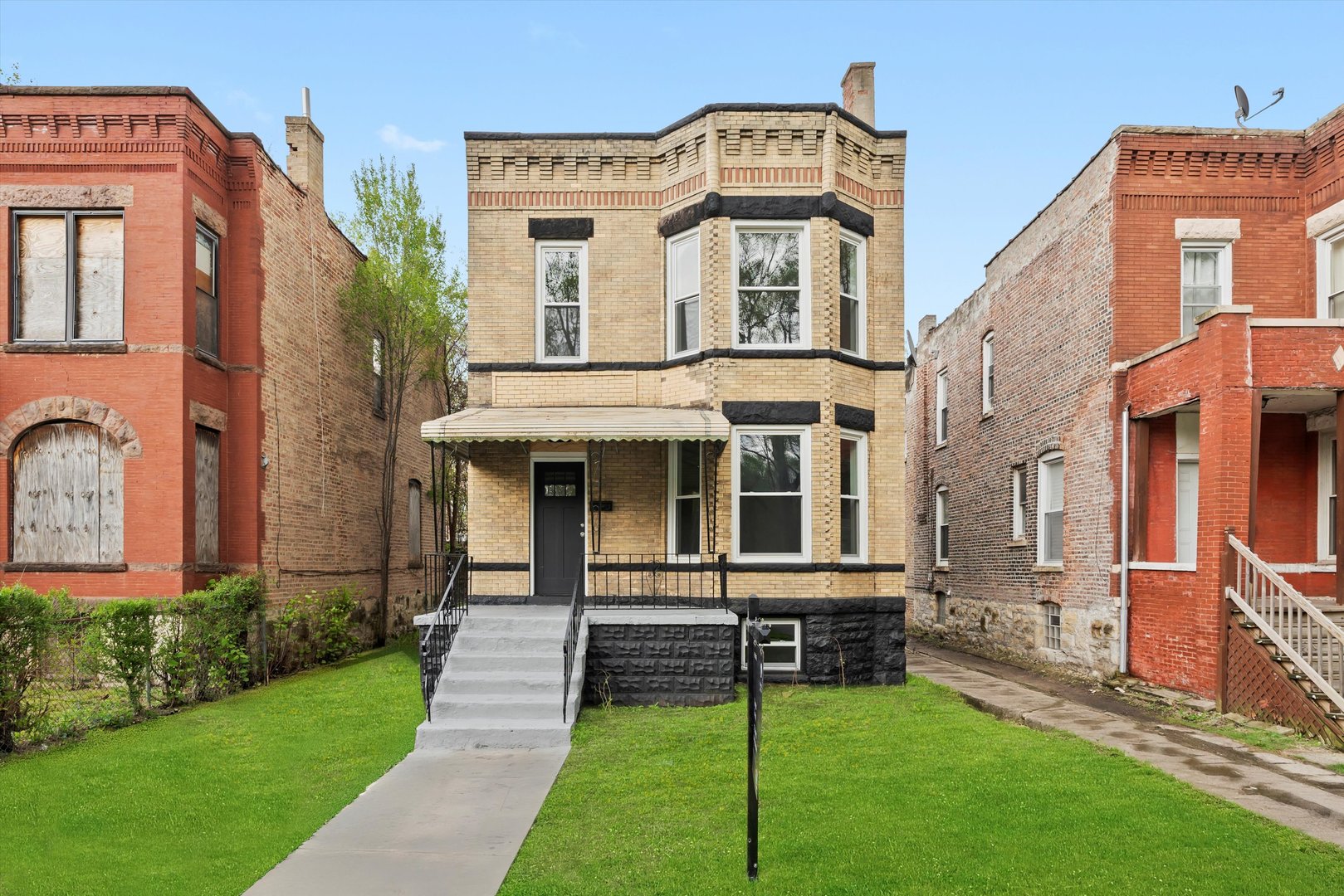 Welcome to this beautifully converted and spacious two-story brick home featuring 5 bedrooms and 2.1 bathrooms, ideal for comfortable family living. The inviting living room showcases a classic brick fireplace, creating a warm and welcoming atmosphere. Enjoy entertaining in the formal dining room, or opt for casual meals in the separate breakfast/eating area. The kitchen is a chef's dream, equipped with custom cabinetry, granite countertops, and new appliances to be installed. Upstairs, you'll find the bright primary bedroom along with three generously sized bedrooms. The fully finished basement offers a massive rec/family room, an additional bedroom, a full bathroom, and a laundry room-providing ample space for guests, hobbies, or relaxation. Sitting on a large lot, this home is perfect for outdoor entertaining. Conveniently located near schools, parks, public transportation, and expressways-this is a must-see home that truly has it all!