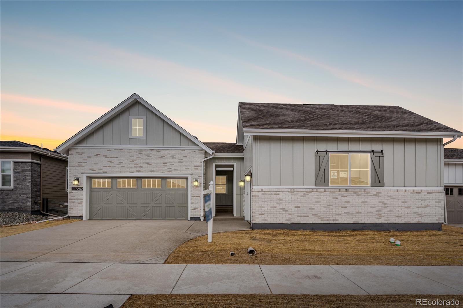 Gorgeous one story home with walk out basement in the Canyons.  This home features 5 bedrooms, 4.5 bathrooms, study, finished basement, fireplace with full height tile surround, covered deck, and 3-bay split garage with storage.  Design finishes include Shaw COREtec luxury plank flooring in Miles Oak, AZT/DT engineered stone counter tops in Pencil Vein, and Aristokraft Decatur Purestyle cabinets in White and Burlap.  Please contact a community representative for complete details.   The Canyons Metropolitan Districts provide various services to the property and in addition to the estimated taxes, a $30 per month operations fee is imposed.