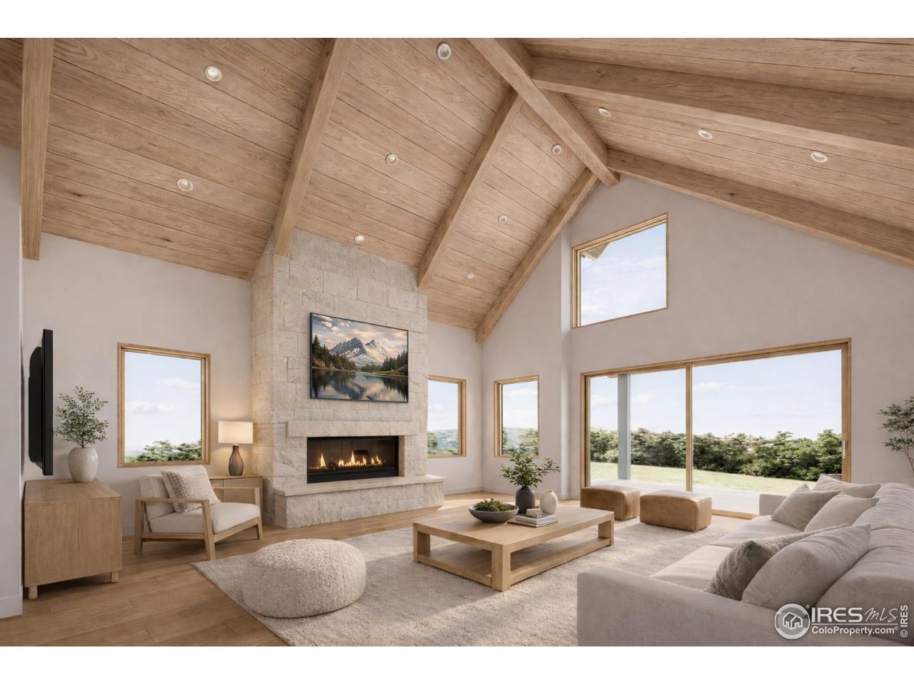 This stunning timber-frame home seamlessly blends luxury craftsmanship, energy-efficient design, and unobstructed mountain and pasture views that will remain forever protected. Located within Boulder County, in a thoughtfully designed community offering miles of walkable trails, this residence offers refined living surrounded by Colorado's natural beauty.The finished lower level provides 1,514 square feet of flexible living space, featuring a spacious recreation or family room, a dedicated exercise room, and a full en suite bedroom, perfect for guests or multigenerational living.The main level spans 1,502 square feet and is filled with natural light from expansive windows that frame the surrounding landscape. This level includes an en suite bedroom, an oversized pantry, and a beautifully appointed laundry room designed for both style and function.The 1,799-square-foot upper level features a quiet library or office space, two additional en suite bedrooms, and a stunning primary suite. The primary retreat offers a luxurious five-piece bath, a generous walk-in closet, and a covered balcony overlooking sweeping mountain and pasture views.Designed with sustainability at the forefront, this home boasts a HERS score of -4, geothermal heating and cooling, and high-performance construction throughout. A 600-square-foot garage provides ample space for vehicles, storage, and outdoor gear.Estimated completion is Summer 2026. A rare opportunity to own a luxury timber-frame home in Boulder County where timeless design, exceptional efficiency, and forever views come together.