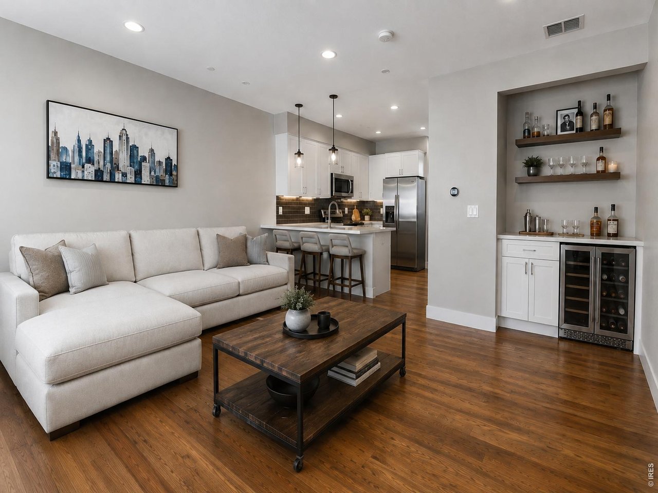 OPEN HOUSE SUNDAY 11:00AM-2:00PM. Move-in ready 3-bedroom, 4-bath townhome built in 2020 in the heart of Sloan's Lake with a private rooftop deck. NO HOA! The open-concept main level centers on a chef's kitchen with stainless steel appliances, custom cabinetry, and a walk-in pantry that flows seamlessly into the main living room - ideal for everyday living and entertaining alike. A private patio off the main level adds extra space to grill or unwind outdoors. Upstairs, the primary suite offers dual sinks, a spacious walk-in shower, and a large walk-in closet. A second bedroom includes its own generous walk-in closet, while a third bedroom on the lower level - complete with an ensuite bath - adds flexibility as a home office or guest space. Oak hardwood floors and designer tile run throughout, and fresh interior and exterior paint make this home truly turn-key. Step up to the private rooftop deck for sweeping views of the city and mountains - a standout spot to unwind after a day out or host friends on game day. An attached 2-car garage completes the package. No traditional HOA - instead, a simple party wall agreement between neighboring units keeps things straightforward, covering grounds maintenance, snow removal, and water with no restrictive covenants. The location delivers everyday convenience and a true sense of place. Sloan's Lake Park is just outside your door, with miles of paths, open green space, and one of Denver's most iconic outdoor settings. Neighborhood coffee shops and restaurants are an easy walk away, and public transit is close by. You're less than a mile from Empower Field at Mile High, making game days and concerts an easy outing, with downtown Denver, LoHi, and Highland Square all just minutes away. This is Sloan's Lake living - move-in ready, thoughtfully finished, and perfectly positioned for city life. Seller Offering 1 Year Fidelity National Home Warranty!