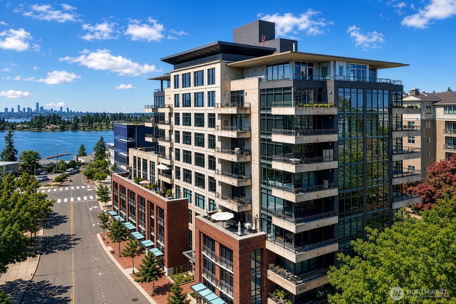Located in the heart of Bellevue where the lifestyle lives up to its location! One Main Street, a rarely available sleek urban condo featuring ideal access to restaurants, cafés, shopping, Bell Square, Downtown Park, & Meydenbauer Bay. Extensive remodel just completed, including new kitchen cabinets, countertops, hardwoods, carpet, & fresh paint! Open layout, soaring 9-ft ceilings, floor-to-ceiling window wall systems, expansive kitchen island, new fridge, gas fireplace, & balcony. The luxurious primary suite features an elegantly appointed spa-like bath, deep soaking tub and/or walk-in shower, & separate terrace. This one-of-a-kind luxury boutique building offers secure access, concierge, two premier parking spaces, storage, & AC.