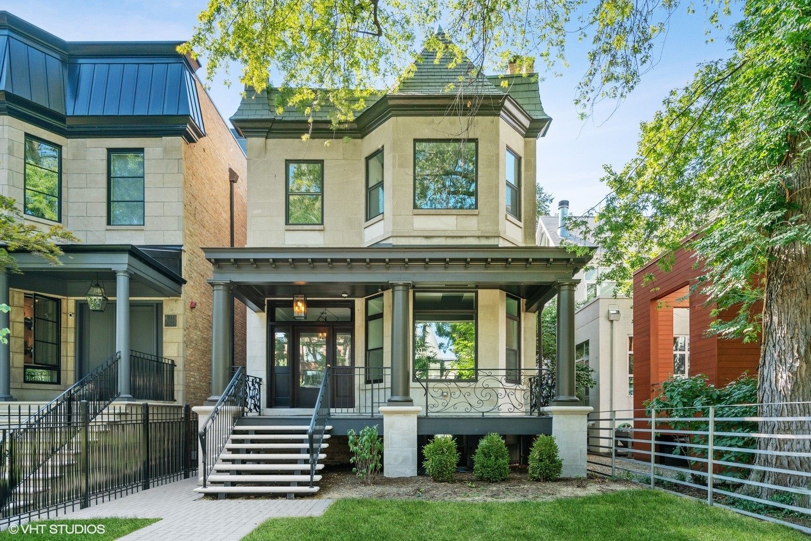 Coveted Greenview Avenue, in Chicago's Graceland West neighborhood, is by far one of the city's most sought-after locations. Renovated Greystone sitting on an over-sized 27' x 161' lot.  Enjoy the best of both worlds - vintage exterior and thoughtfully renovated interior complimenting a modern lifestyle.  As you slip behind the original vintage Greystone facade, you'll find large, open rooms with all of the luxurious finishes you'd expect including: 5 BRs (4 on the 2nd floor), 4.2 bathrooms (3 en-suite), extra-large chef's kitchen with a Wolf & Sub-Zero appliance package, Grohe fixtures, natural stone bathrooms, extensive millwork, hardwood floors, butler's pantry, mudroom, 2.5 car garage, wine cellar, media room and a private landscaped rear and front yards.  Make the best of Summer by taking advantage of the amazing outdoor space - large deck on the garage and roof deck with beautiful views.