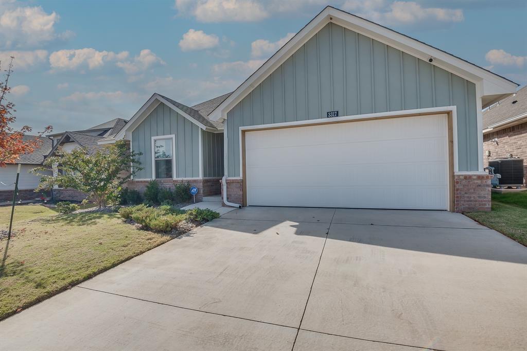 Welcome to 3317 Welling Road in the sought-after Delmer Lakes North community of Edmond. This stunning 2023 Taber-built home offers 4 bedrooms, 2 bathrooms, and 1,565 square feet of thoughtfully designed living space with over $25,000 in premium upgrades. Storm shelter, fully fenced yard, window treatments, and designer fixtures. 

Step inside to find a bright, open floor plan featuring beautiful faux wood tile floors, designer lighting, and custom window treatments valued at over $10,000. The living room opens to a modern kitchen with quartz countertops, stainless steel appliances, a large center island, and custom cabinetry—perfect for entertaining or family gatherings.

The primary suite offers a relaxing retreat with an upgraded spa-style bathroom, double quartz vanities, a large walk-in shower, and generous closet space. Three additional bedrooms provide flexibility for guests, a home office, or a hobby room.

This home is packed with high-end Taber features, including a full in-ground storm shelter, HIPAA-grade air filtration system, tankless hot water, energy-efficient low-E windows, blown cellulose insulation, a smart-home alarm system, and exterior security cameras for peace of mind.

Enjoy evenings on the covered back patio overlooking the fully fenced backyard, ideal for kids, pets, or outdoor dining. Located in a gated neighborhood with greenbelt access and community amenities, this home combines the comfort of modern construction with the safety and efficiency you expect from a Taber-built home.

Conveniently located near shopping, restaurants, and Edmond’s top-rated schools—Frontier Elementary, Heartland Middle, and Santa Fe High School—this home is truly move-in ready and better than new.