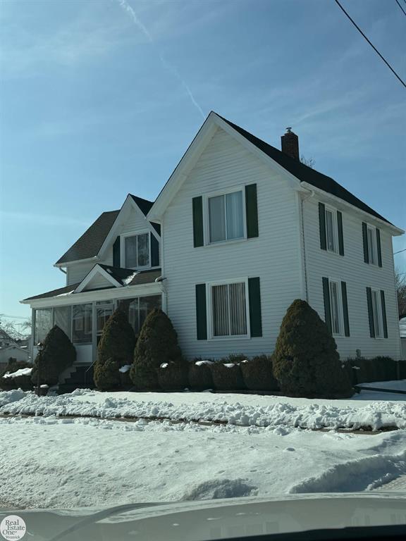 Marine City spotless, perfectly maintained 4 bedroom, 2 full bath 2 story home located with original hardwood wood work on quiet street located within walking distance of all of Marine City's fun events. Sellers are motivaed as they have bought a new home out of area and are moving. Make your offer today. Some Features include a large dining room and nicely situated opening to living room for all types of get togethers. The first-floor bedroom and full bath with walk in shower make it easy for those that can not do stairs on a daily basis.  There are 3 bedrooms on the 2nd floor plus a spacious home office or craft room.  The beautiful fenced yard features a patio, garden shed, stunning gardens, and a pond with a fountain, perfect for outdoor entertaining and just enjoying the outside reading a book or watching the birds. The yard is fenced so is a great place for pets.  This  extraordinary home is waiting for her new owner. The many updates include a high-efficiency furnace, AC, electrical panel with circuit breakers, and an updated kitchen with soft-close drawers, new dishwasher and garbage disposal. The full basement has tons of windows and includes the laundry area, storage room, Mechanical room, a full pantry, a game room with bar area and a potential workshop area. The spacious 2.5-car detached garage includes a shed for attached storage  plus there is an extra shed for extra storage. Kitchen appliances are included.  Don't wait on this one it is a great opportunity. Seller because of health reasons.