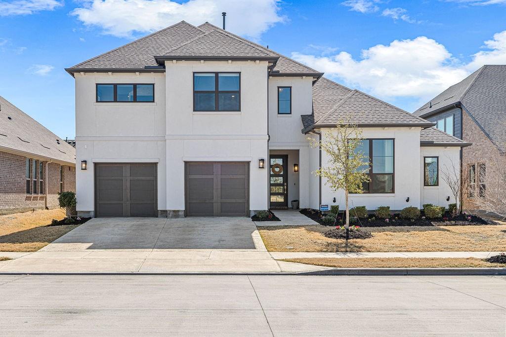 Welcome to 1544 Vermilion Drive, featuring the Pampa floor plan by Toll Brothers in the highly sought after Light Farms community. Situated on a north facing lot with green space and peaceful water views at the front of the home, this residence offers a desirable setting within the neighborhood and features the same floor plan as the former Toll Brothers model home that recently sold at 1700 Bridgewater.The home offers an open layout that flows naturally between the living, dining, and kitchen areas, creating a comfortable space for everyday living and entertaining. The kitchen serves as the heart of the home, featuring an oversized island with waterfall style countertops, custom cabinetry, stainless steel appliances, a gas cooktop, and generous prep space.The primary suite provides a spacious and private retreat, while the primary bathroom includes dual vanities and a large walk in shower, creating a relaxing and well designed space.A secondary bedroom located downstairs with views toward the front green space and water offers an ideal option for guests or a mother in law suite.The spacious backyard provides a blank canvas with newly planted trees that will continue to grow and provide added privacy over time.Located in Light Farms, residents enjoy resort style amenities including pools, fitness centers, tennis courts, parks, trails, restaurants, and community events, along with convenient access to Prosper ISD schools, shopping, and dining.Welcome home.