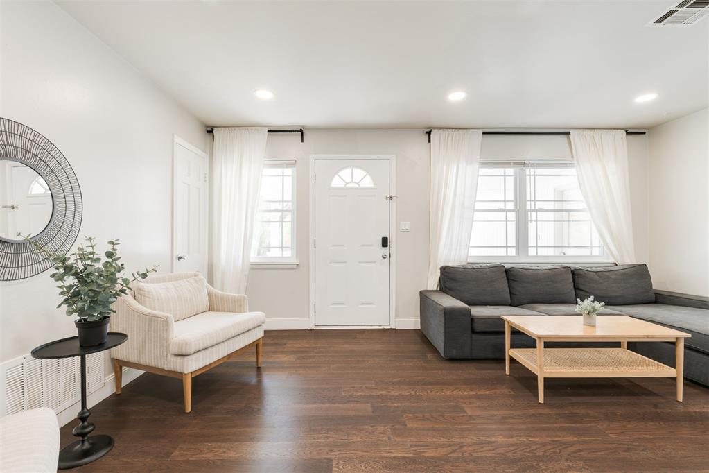 An adorable home on one of The Village's most beloved streets! Light, bright and airy with a whimsical willow tree out front. The front living room features recessed lighting and ample space, leading to a second living/dining space- perfect for a home office or play area. A spacious dining room provides comfortable space to entertain. Stainless appliances, an abundance of cabinetry, coffee bar & pantry space complete the kitchen. The bathroom features a convenient double sink & updated tile work. Covered parking and a 1 car garage. Just around the corner from multiple local neighborhood parks, library, Civic Center, grocery stores and Lake Hefner- the location can't be beat. Currently operating as a successful furnished rental property, the owner is open to selling all furnishings and decor.