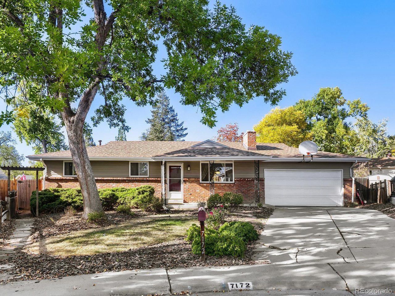 Come check out this amazing home on a quiet cul-de-sac.  As you walk in you are greeted with a great family room and its inviting wood burning fireplace.  The home is set up with main floor living.  The primary bedroom lies at the end of the hallway with its own ensuite bathroom.  Off the main hallway are two more bedrooms and a bathroom.  The Kitchen has been updated with new granite and oak cabinets and has a dining area just past the large island.  A sliding door has been added leading you out to the covered patio/dining area.  The 11,000 square foot lot features a very large completely fenced backyard that is professionally landscaped.The full basement adds another bedroom and bathroom.  Also in the basement is a large family room and a game room with a full bar setup to entertain your family or guests.All of the mechanicals are fresh, with the furnace, air conditioner and roof having all been replaced within the last year.  Don't miss this opportunity to own this great home in the highly desired Columbine West neighborhood.