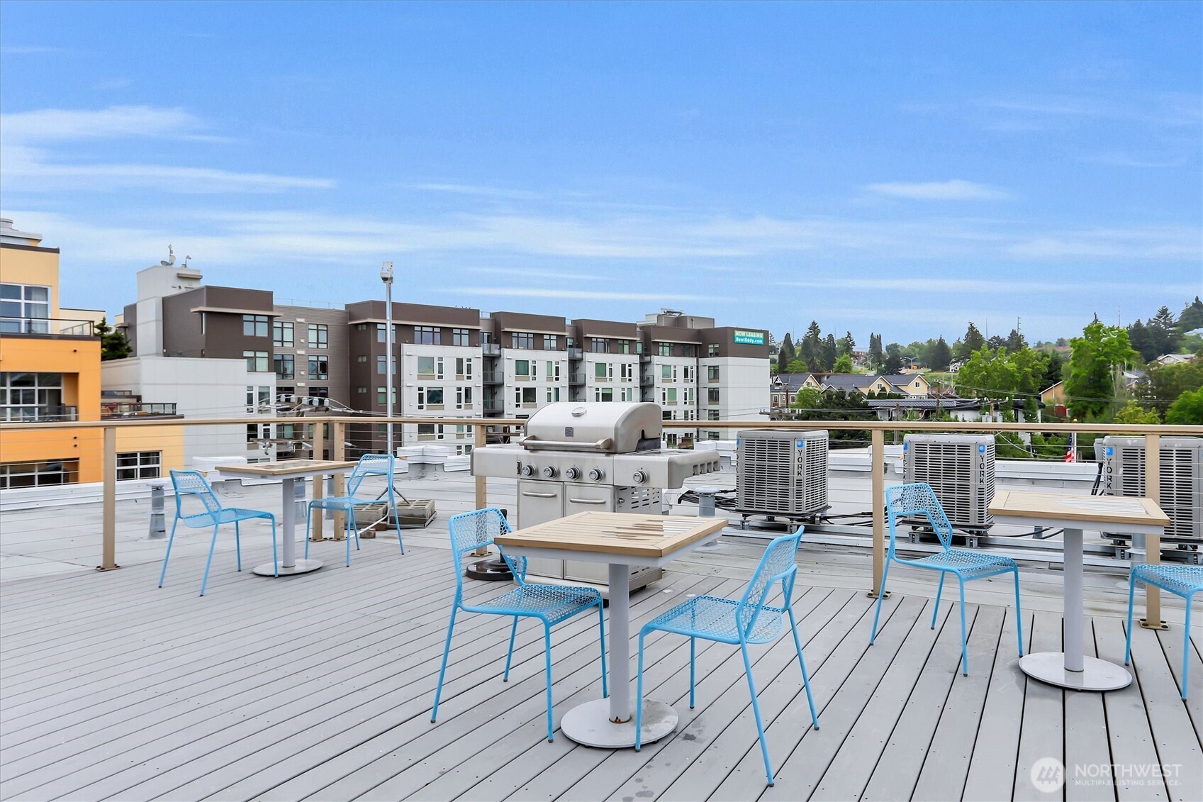 Florera is perfectly positioned in the heart of Seattle’s highly sought-after Green Lake neighborhood. Just a block from the lake and its scenic loop trail, this bright and modern condo is minutes to popular eateries, cafés, PCC, yoga studios, local breweries, and the nearby Roosevelt Light Rail station, making commuting and daily errands effortless. Inside, the thoughtfully designed layout maximizes comfort and usability. The home is filled with natural light and the kitchen features granite countertops and stainless steel appliances with gas cooking. The open living and dining area flows seamlessly to a private balcony. The bedroom is adjacent to the bathroom which includes an in-unit washer and dryer. Florera offers outstanding amenities including a landscaped courtyard, an expansive rooftop deck with BBQ, a residents’ lounge, a secured lobby, and a secure parking garage with a reserved space. With no rental cap, proximity to UW and I-5, and impressive walk and bike scores, this home is an incredible investment opportunity and a rare blend of comfort, sustainability, and vibrant urban convenience. Up to two pets allowed and no special assessment.