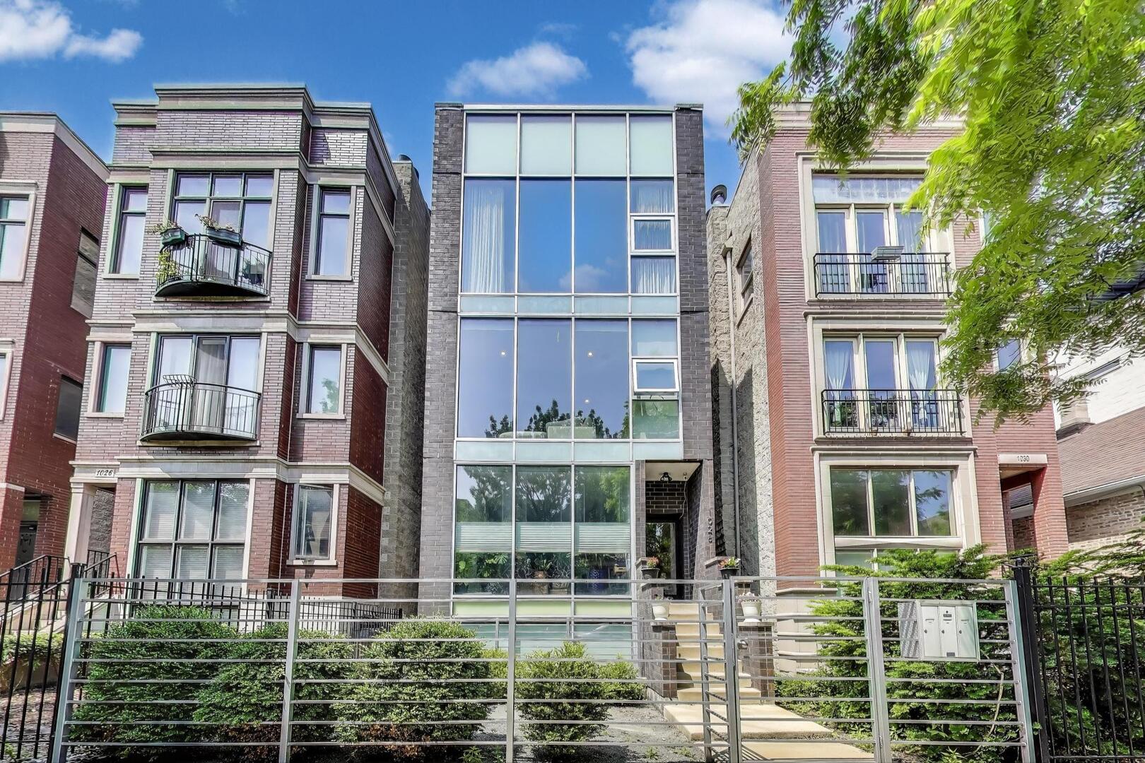 Stunning duplex up penthouse condo in West Town/Wicker Park, a very short walk to the best of Division St, and the Division Blue line station. Built with materials and finishes to easily rival new construction, this large home is a marvel in smart yet highly attractive construction. Visionary maybe? With no split face block anywhere, the building and the unit were also very forward thinking in every way - Vecelli Cucine (Tuscany) kitchen cabinets, generous room sizes, and sweeping ceiling heights are exactly the right space for a clever designer to shock the audience, then please the audience, and ultimately achieve true timelessness. The home is immaculate, and the colors are mellow and inviting in the way they complemented even the best finish selections when the building was built, including Thermador fridge, Bosch dishwasher and beyond. The 64x19 private roof deck is incredible, a party in its own right, with green views and skyline vistas everywhere. Easy garage parking included. It was a brilliantly designed project in 2012, and still brilliant today. Schedule a visit to this beautiful property on your next tour!