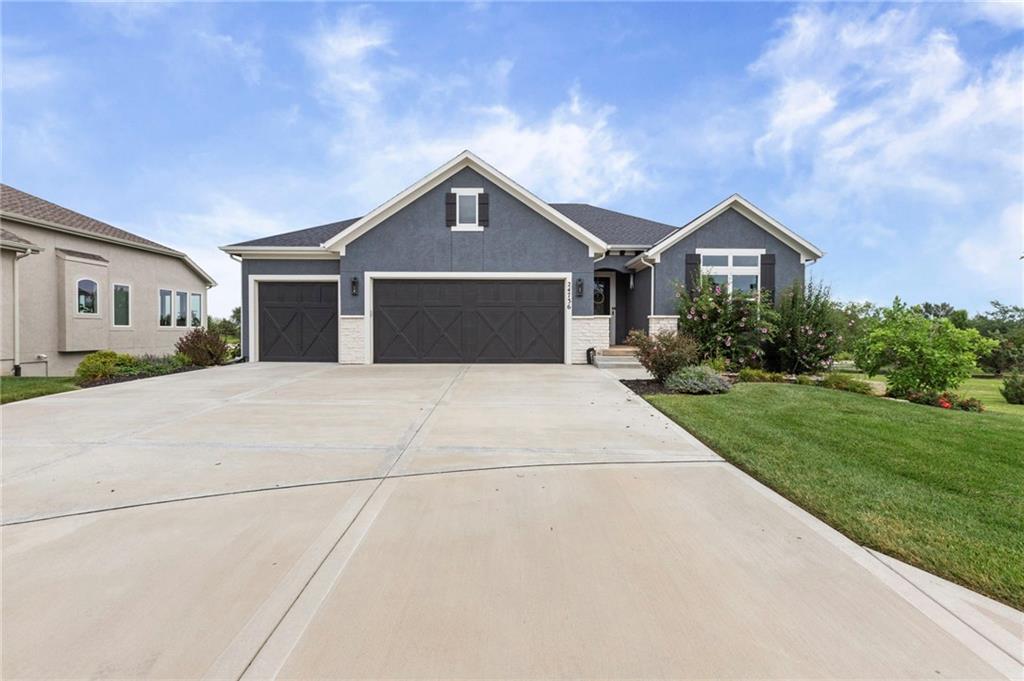 Welcome home to this beautifully maintained reverse 1.5-story in the desirable Meadows of Valley Ridge community. Built in 2022, this 4-bedroom, 3-bath home offers an open-concept design with quality finishes, abundant natural light, and a layout that blends everyday comfort with effortless entertaining. Situated on a spacious lot, the home features a sought-after walkout basement, providing endless possibilities for additional living, recreation, or guest space. The home was built in 2022 and is located within the Olathe School District.This home is loaded with thoughtful upgrades, including a commercial-grade whole-house water softener and water purification system, providing exceptional water quality throughout the home. The outdoor living area is equally impressive, featuring a deck with a dedicated gas line routed through the deck, making it easy to connect a gas grill or outdoor kitchen without the hassle of propane tanks.Enjoy the perfect combination of modern construction, functional design, premium mechanical upgrades, and a fantastic location with convenient access to parks, schools, shopping, dining, and major highways.
