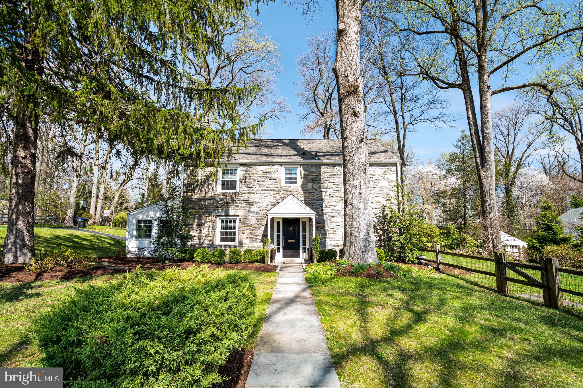 Welcome to 2 Briar Road, a charming stone Colonial in the coveted Strafford Village neighborhood. A slate front walkway leads to a welcoming portico entry, setting the tone for the warmth and style found throughout. Inside, the Foyer greets you with random width pegged hardwood floors that continue through most of the first floor. Through a graceful arched opening on the left is the spacious Living Room featuring a classic wood-burning fireplace and access to a stunning Home Office (added in 2018) complete with radiant heated floors, recessed lighting, a shiplap ceiling, exposed stone wall, and abundant windows with woven wood shades overlooking the lush yard. Through a second graceful arched opening on the right of the Foyer is the Dining area that opens to a beautifully renovated Kitchen by Gardner Fox (complete renovation in 2019), showcasing Glenwood custom cabinetry, Cambria Quartz countertops, GE Café appliances, a center island with seating, pantry closet, and gas cooking with hood. A window over the sink and glass shelf detail over a second window make this sophisticated kitchen a delight to spend time in. The adjacent Mudroom(2019) is thoughtfully outfitted with a built-in bench, hooks, and storage, and offers access to the convenient powder room, a door to the yard and covered entry to the attached Garage. Just off the Kitchen is access to Laundry and storage in the basement.Upstairs, the second floor with hardwood floors throughout, offers a serene Primary suite with three closets and an updated ensuite Bath (2021) featuring a subway-tiled stall shower with built-in bench. Two additional, nicely sized BedRooms share a beautifully renovated hall Bath, also completed by Gardner Fox (2020) with Glenwood custom cabinetry and a tub/shower combination. The finished third level (2018) provides a versatile bonus space with shiplap walls, carpeting, a built-in desk, and a walk-in closet.Outside, enjoy relaxing or entertaining on the back paver Patio (2018) overlooking the mature, lush landscaping. The fully fenced rear and side yard offer both privacy and space to enjoy the outdoors. This home is serviced by the award-winning Tredyffrin-Easttown School District. Don't miss this special opportunity to own a home in one of the Main Line’s most desirable communities.RECENT UPDATES: Primary Bathroom (2021), Hall Bathroom renovated by Gardner Fox using Glenwood custom cabinetry (2020), Complete Kitchen remodel by Gardner Fox using Glenwood custom cabinetry and Cambria Quarter countertops includes an island with seating, pantry closet, gas cooking with hood (2019), Mudroom with Powder Room (2019), Enclosed the side porch to create a lovely home office with exposed stone wall, radiant heat off the Living Room (2018), Finished Attic space with shiplap walls, built in desk and closet for storage (2018), New paver patio, lush landscaping and fence (2018)NEIGHBORHOOD INFORMATION: This home is part of the Strafford Village Civic Association, which hosts numerous events throughout the year, such as a 4th of July Parade and Picnic, Fall Progressive Dinner, Trick or Treating, Holiday Party, Luminaries, and more. The property is ideally located within walking distance to both the Strafford & Wayne train stations, Downtown Wayne, the Tredyffrin Library, and is close to Rt 476, 202, King of Prussia Town Center, and Mall.