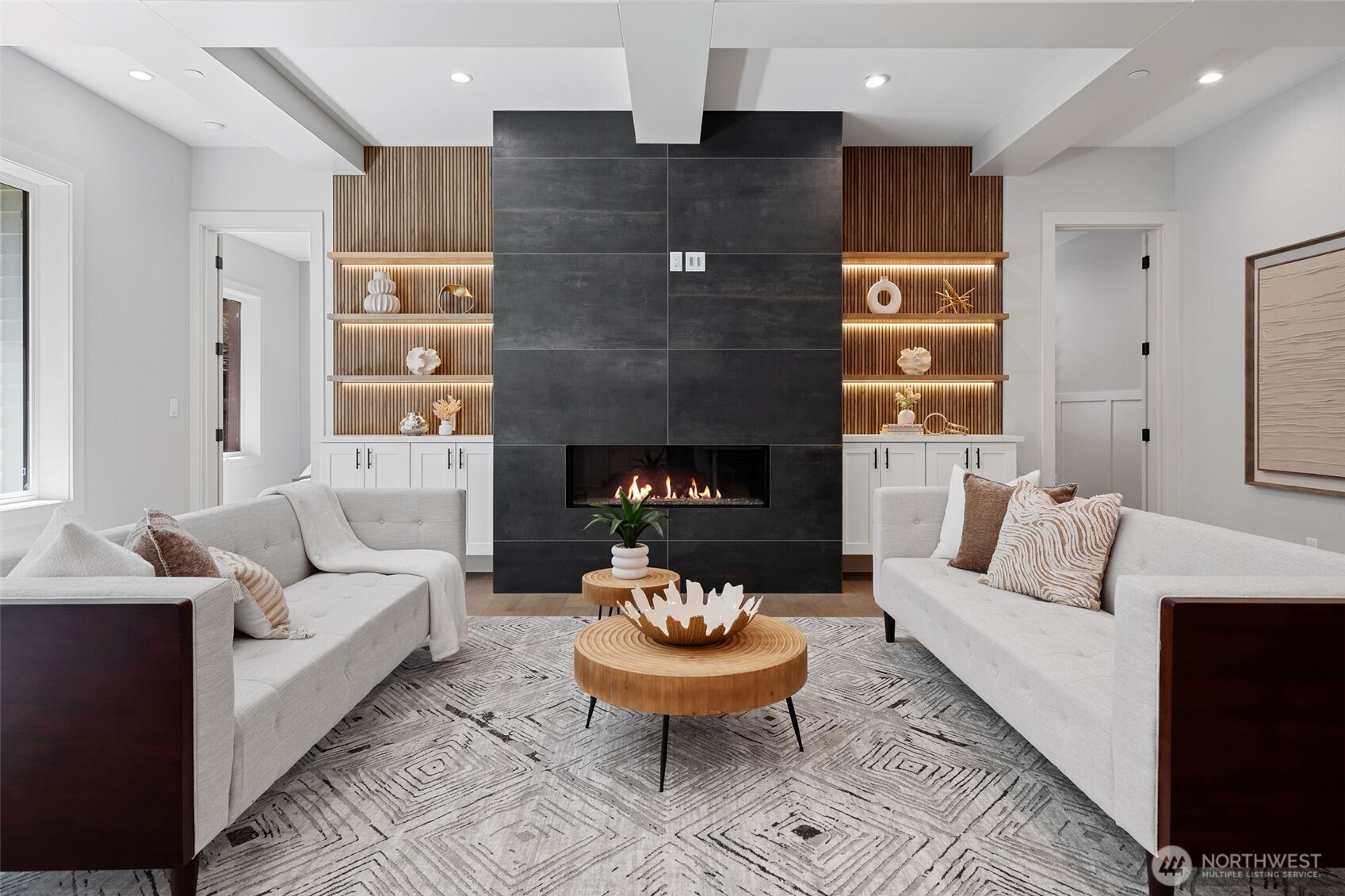 The Great Room with Built In shelving and storage is wired for your Big Screen or Artwork. Movie night or game night entertaining is easy.