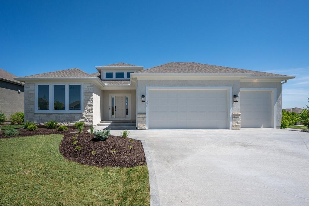 Another stunning Ashley plan by Kessler Custom Homes. Beautiful open floor plan with oversized island and custom cabinets. Large pantry with coffee bar and sink. The primary suite features a zero-entry walk in shower. A second bedroom/office is located on the main level. The lower level offers 2 bedrooms, 3rd full bath and a huge rec room with wet bar. Located in a maintenance provided community with full access to Cedar Creek's amenity package which includes a 65-acre fishing lake, 3 pools, clubhouse, pickleball courts, trails and more. Home also features a covered deck. Taxes are estimated.