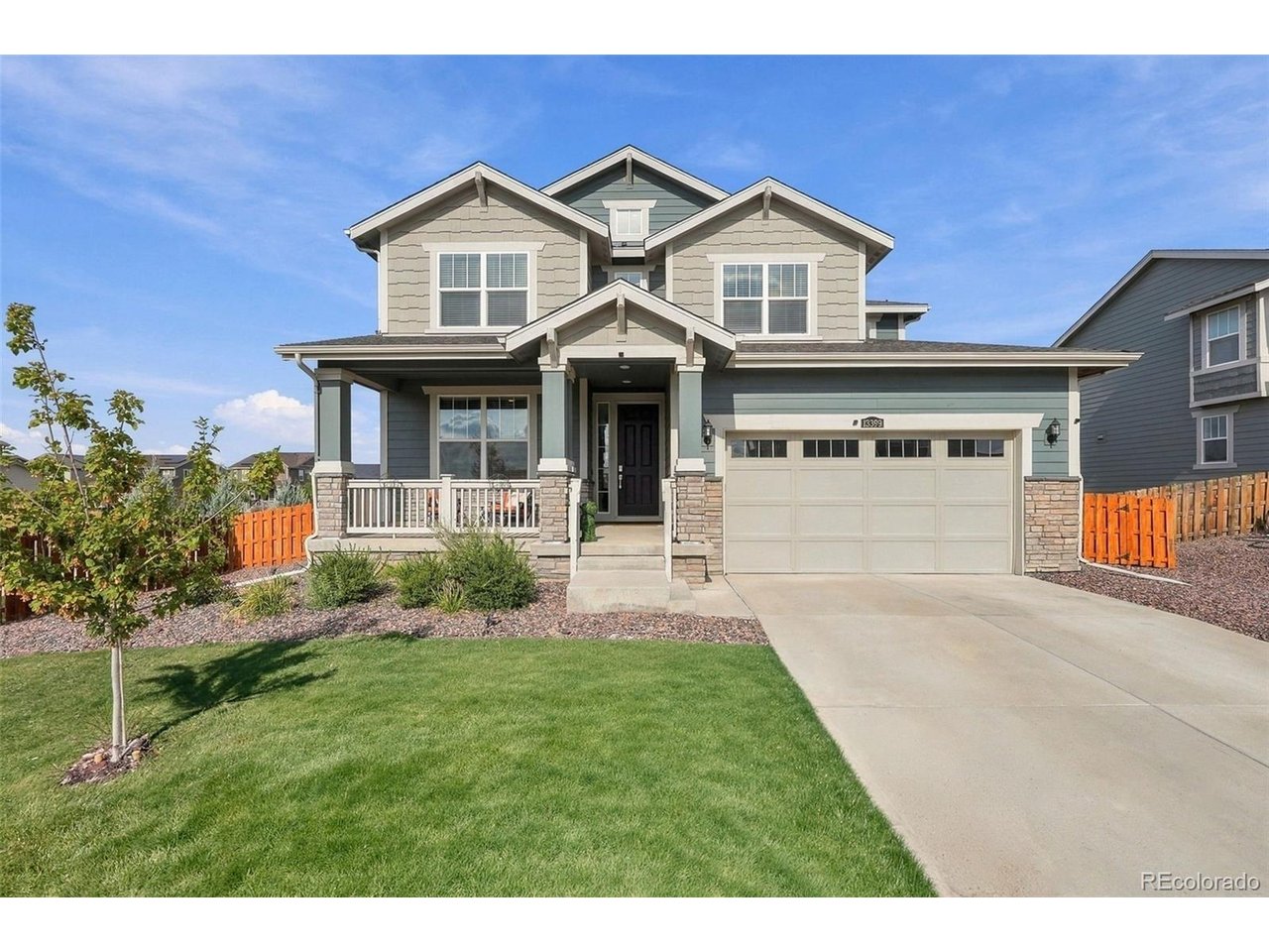 Welcome to this beautiful 4-bedroom, 4-bathroom home in the sought-after Turnberry neighborhood! Situated on a spacious 9,235-square-foot corner lot with a 3-car tandem garage, this home offers a thoughtful layout and inviting spaces throughout. A generous entryway welcomes you inside, where a main-level office provides a convenient space for work or study. The large family room flows seamlessly into the beautiful kitchen, featuring expansive granite countertops, a large pantry, pocket desk/mudroom area, and a spacious adjoining dining area-ideal for everyday living and entertaining. A main-level powder room adds convenience.All four bedrooms are upstairs, including the primary suite with its own bathroom, two bedrooms connected by a Jack-and-Jill bathroom, and an additional bedroom with a private full bathroom. A large upstairs laundry room includes the washer and dryer, while plentiful closets offer storage throughout the home. Additional features include two furnaces and a full unfinished basement with abundant space for storage and future expansion. Step outside to the large covered back patio to relax, entertain, and enjoy beautiful Colorado sunsets. Enjoy a community pool just blocks away, neighborhood parks, and convenient access to the recreation center and shopping. Spacious living and inviting outdoor spaces come together in this desirable Turnberry location!